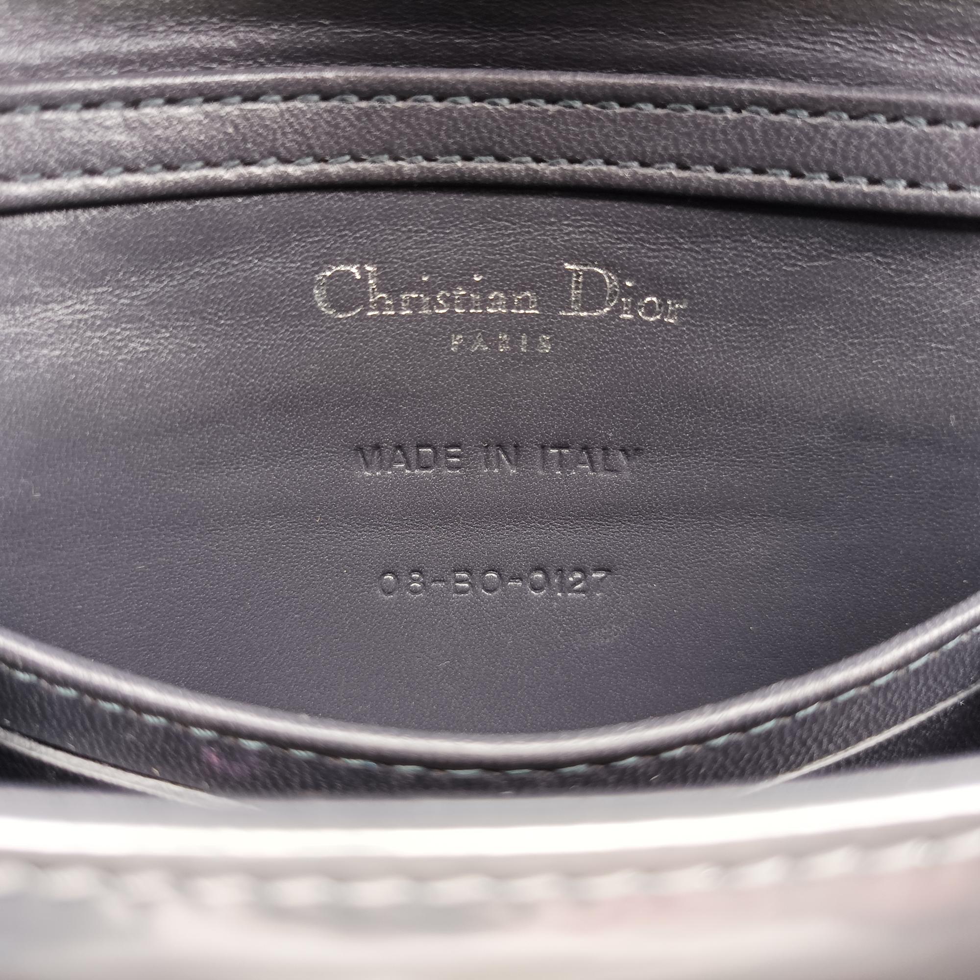 クリスチャンディオール Christian Dior ショルダーバッグ レディース ディオラマ シルバー レザー 08-BO-0127