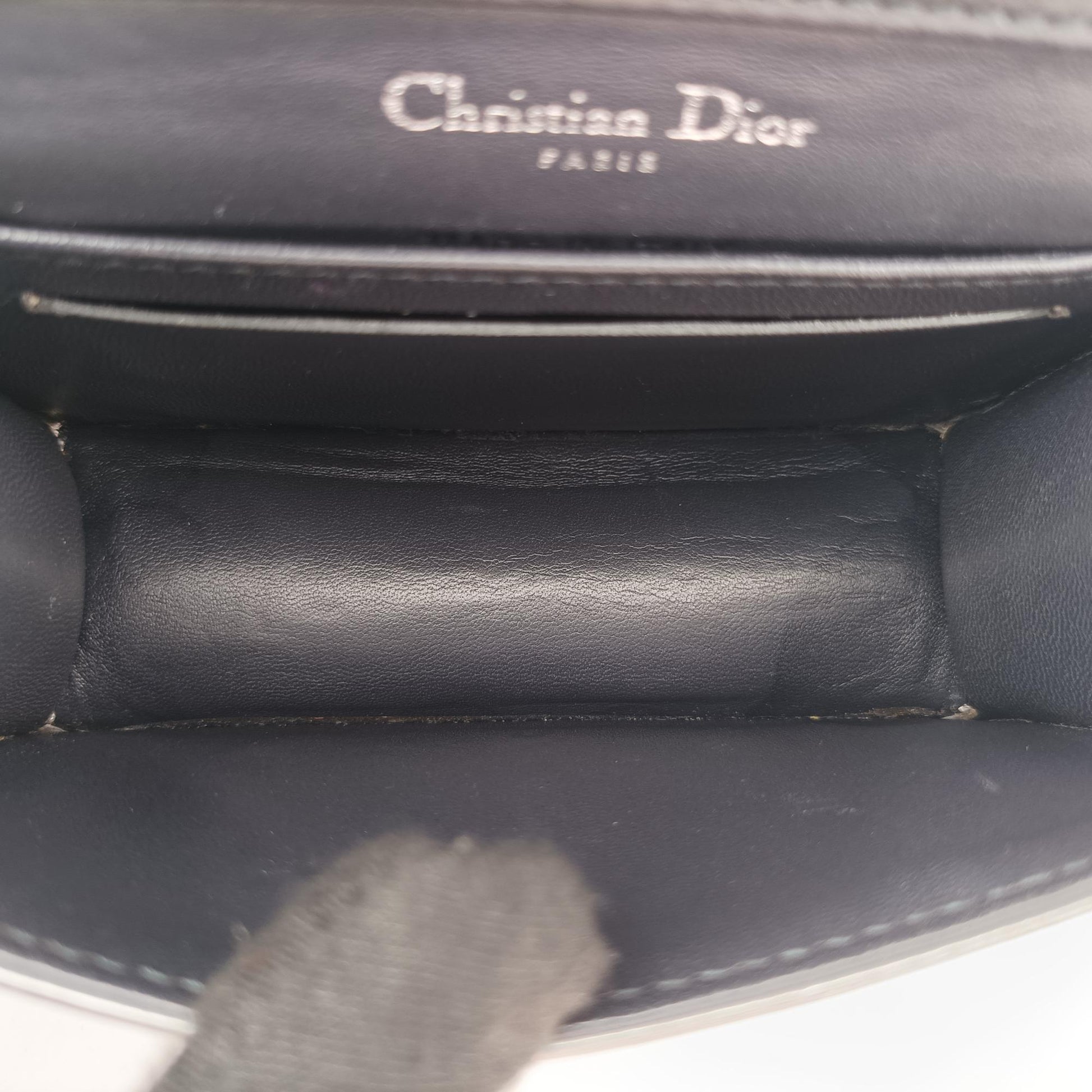 クリスチャンディオール Christian Dior ショルダーバッグ レディース ディオラマ シルバー レザー 08-BO-0127