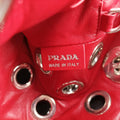 プラダ Prada ショルダーバッグ レディース ラッカグロメット レッド レザー 1BB017 177V