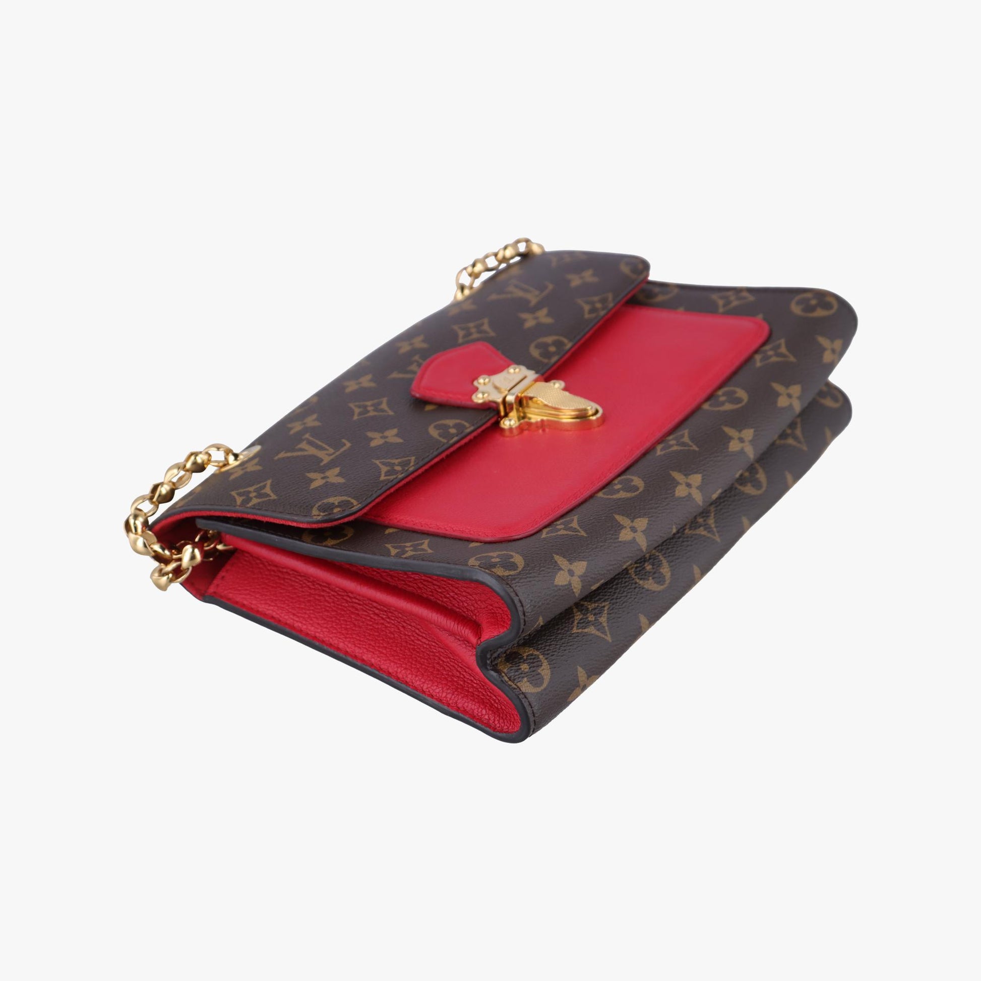 ルイヴィトン Louis Vuitton ショルダーバッグ レディース ヴィクトワール モノグラム/ブラウン系×スリーズ モノグラムキャンバス×カーフレザー M41731 CA1187