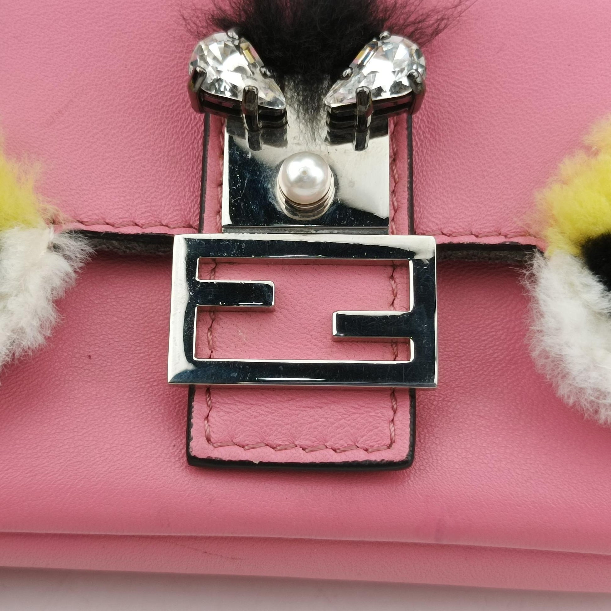 フェンディ Fendi ショルダーバッグ レディース モンスターマイクロバケット ピンク レザー 8M0354-5Q3-168-9290