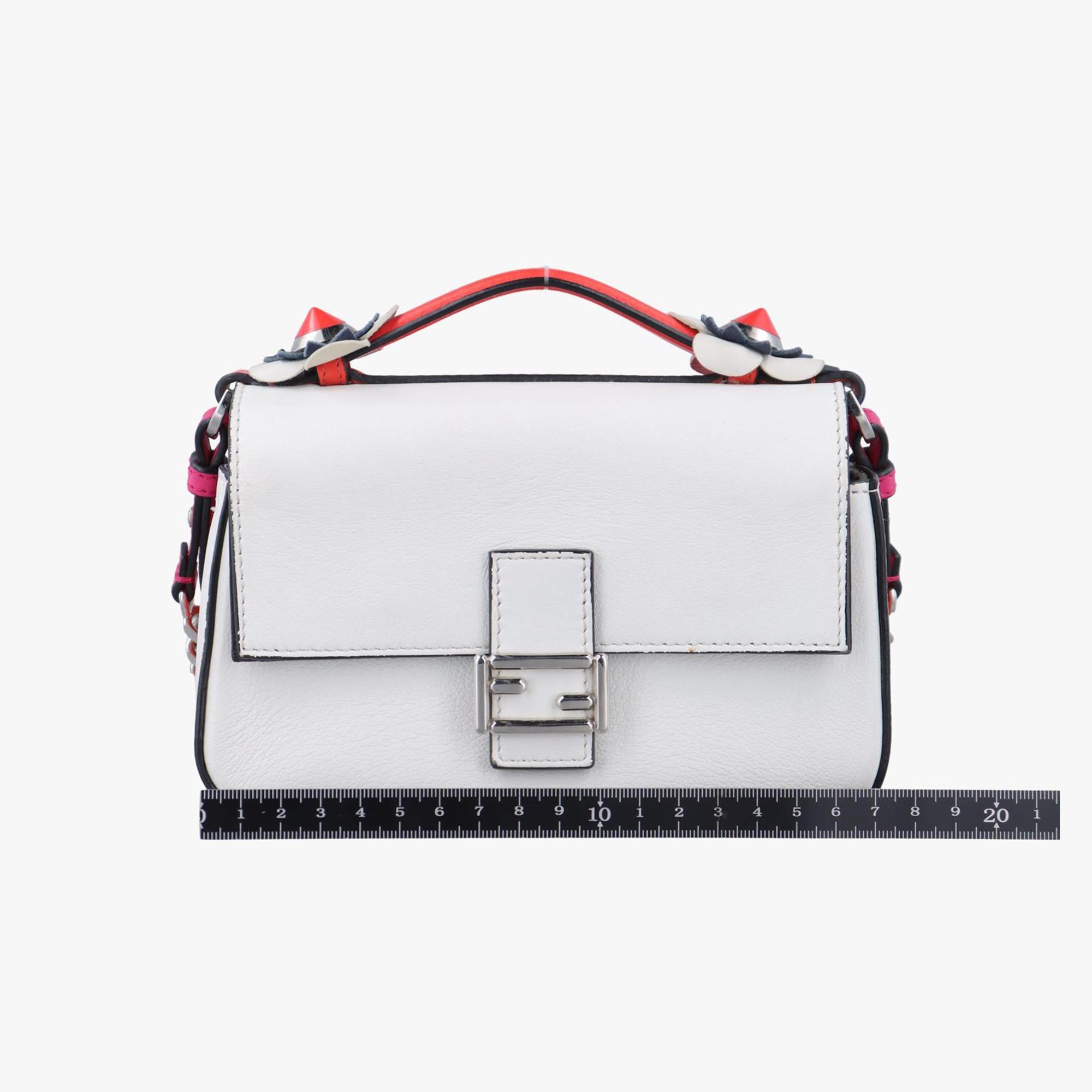 フェンディ Fendi ショルダーバッグ レディース ダブルマイクロバケット ピンク×ホワイト×オレンジ レザー 8M0371-7R8-168-8241