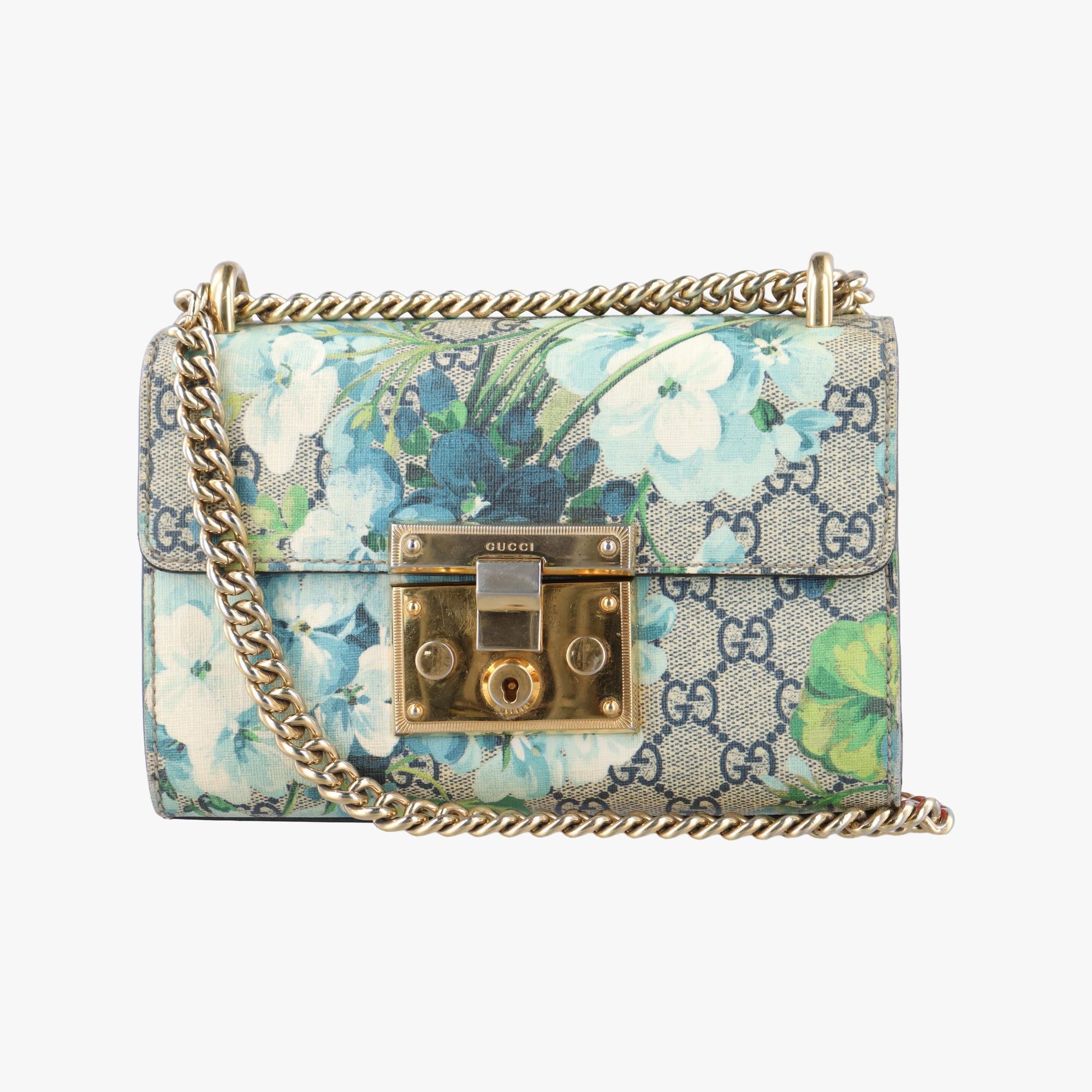 グッチ Gucci ショルダーバッグ レディース パドロック ベージュ×マルチカラー PVCコーティングキャンバス×レザー 409487 I020454206