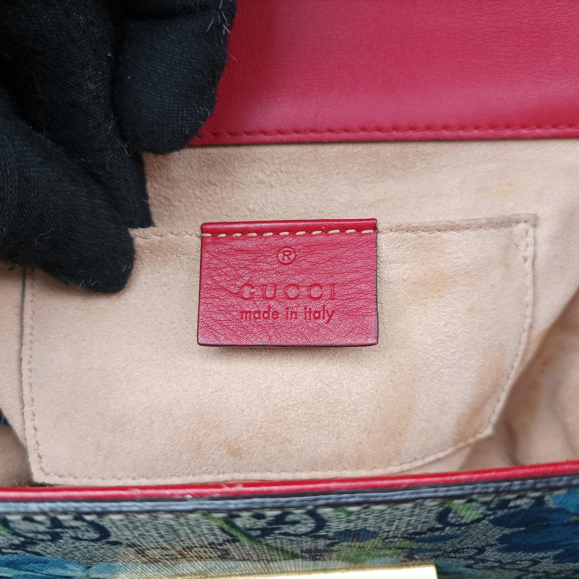 グッチ Gucci ショルダーバッグ レディース パドロック ベージュ×マルチカラー PVCコーティングキャンバス×レザー 409487 I020454206