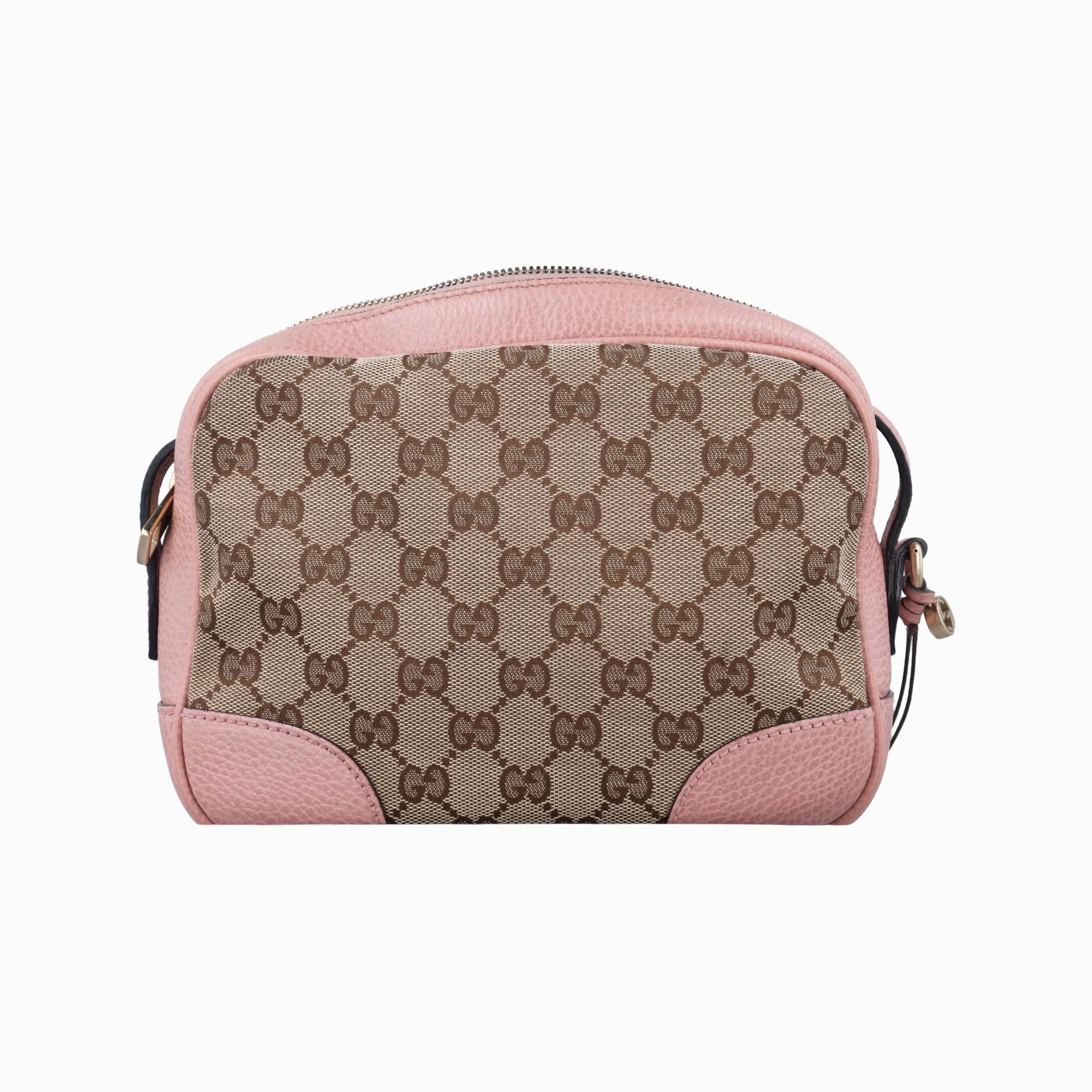 グッチ Gucci ショルダーバッグ レディース ブリー ベージュ×ピンク キャンバス×レザー 449413 B021788796