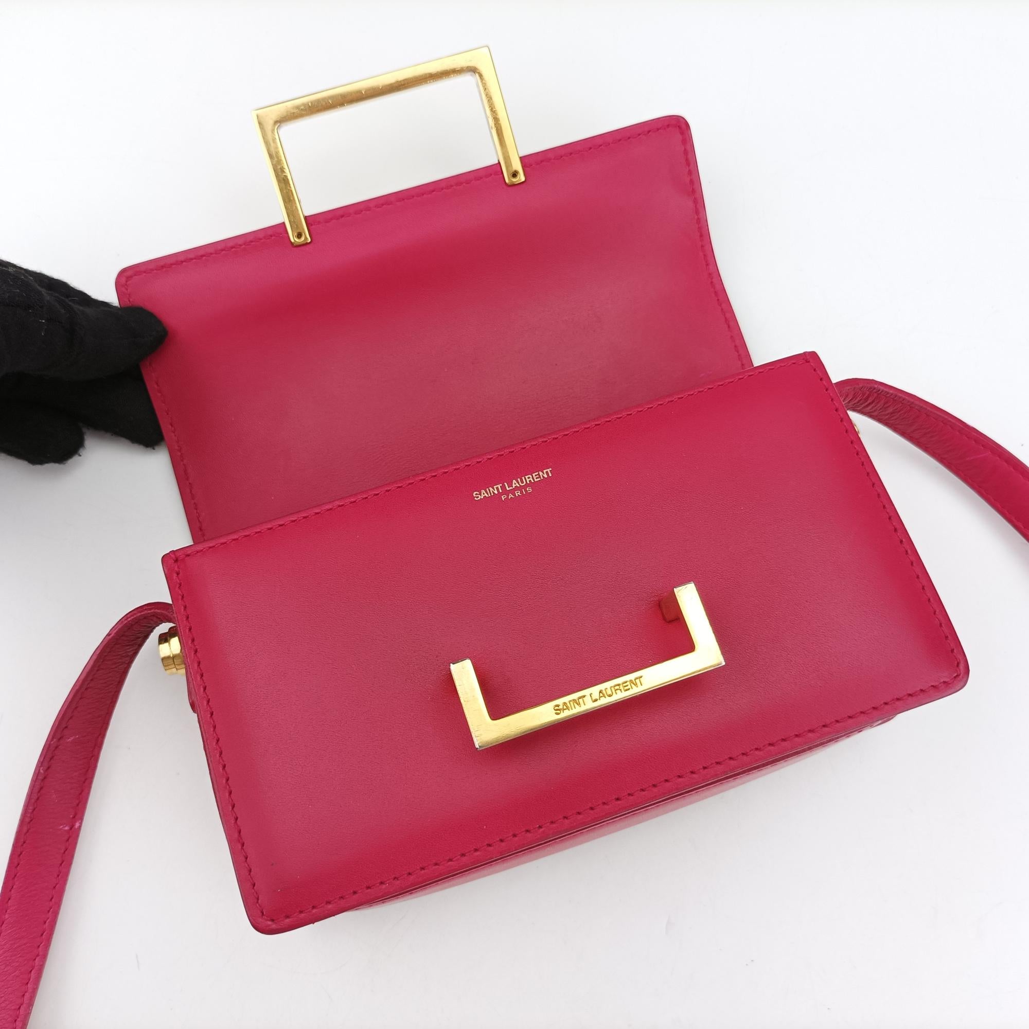 イヴサンローラン Yves saint Laurent ショルダーバッグ レディース クラシック　ルル ローズ レッド レザー 318249.001998