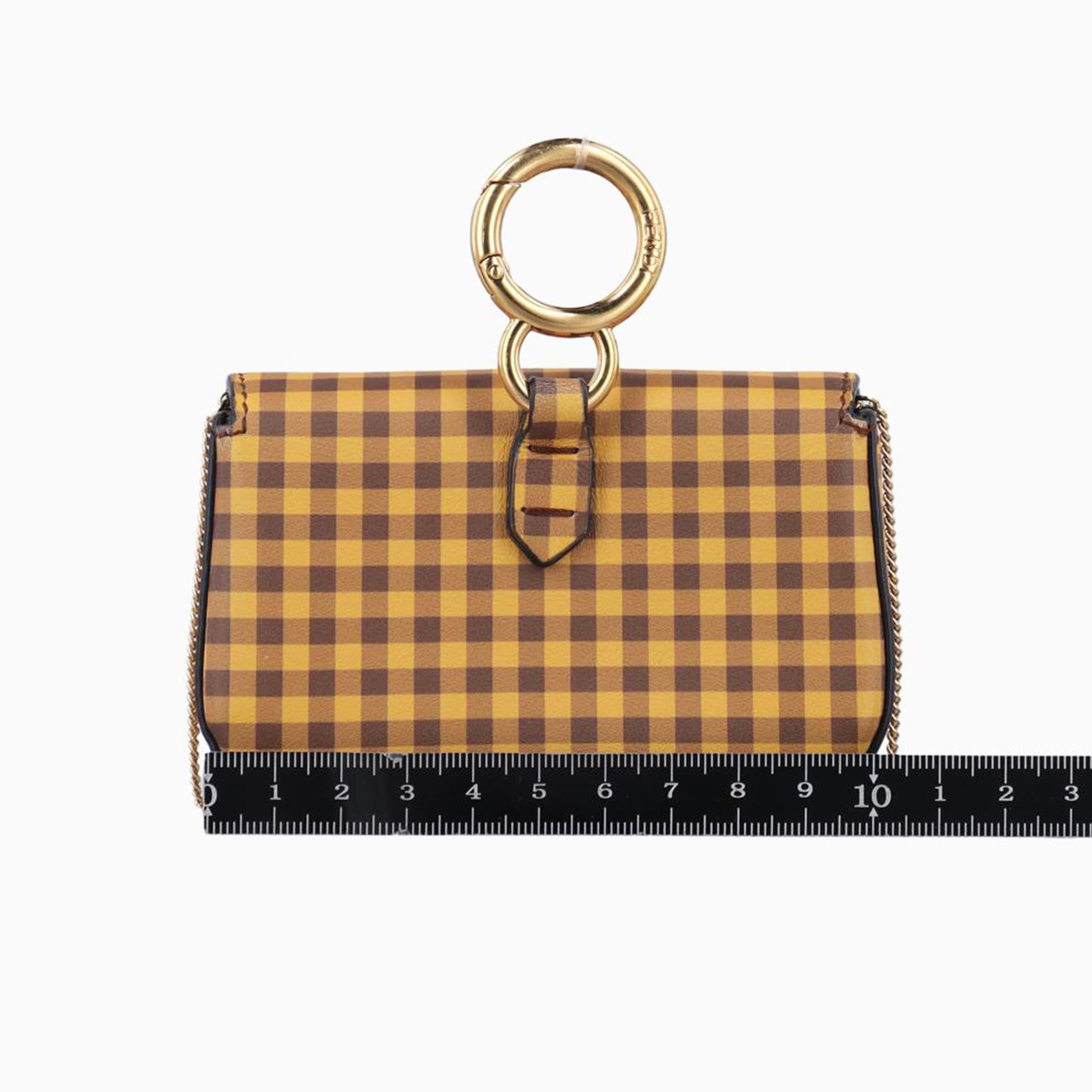 フェンディ Fendi ショルダーバッグ レディース ナノバゲットチャーム イエロー レザー 7AR844-ABQJ-208-8241