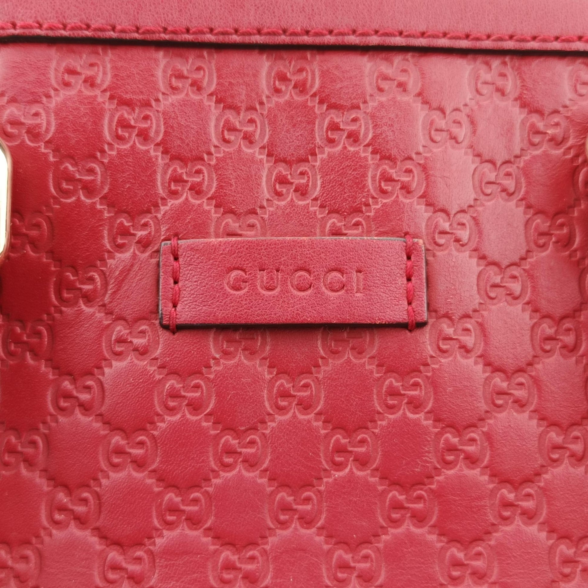 グッチ Gucci ショルダーバッグ レディース マイクログッチシマ ワインレッド レザー 449654 F023640185