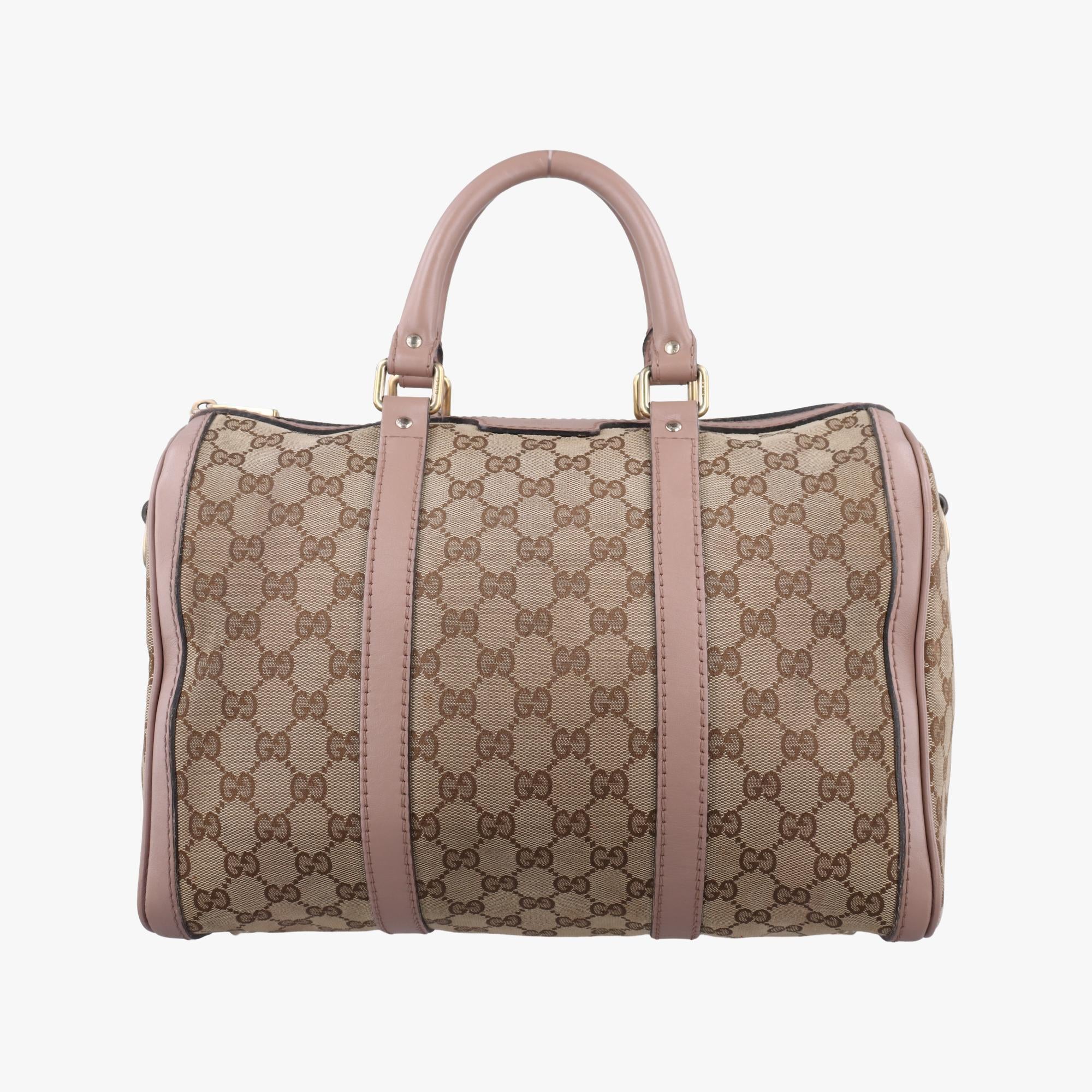 グッチ Gucci ボストンバッグ レディース シェリーライン カーキ×ピンク キャンバス×レザー 247205 E013131508