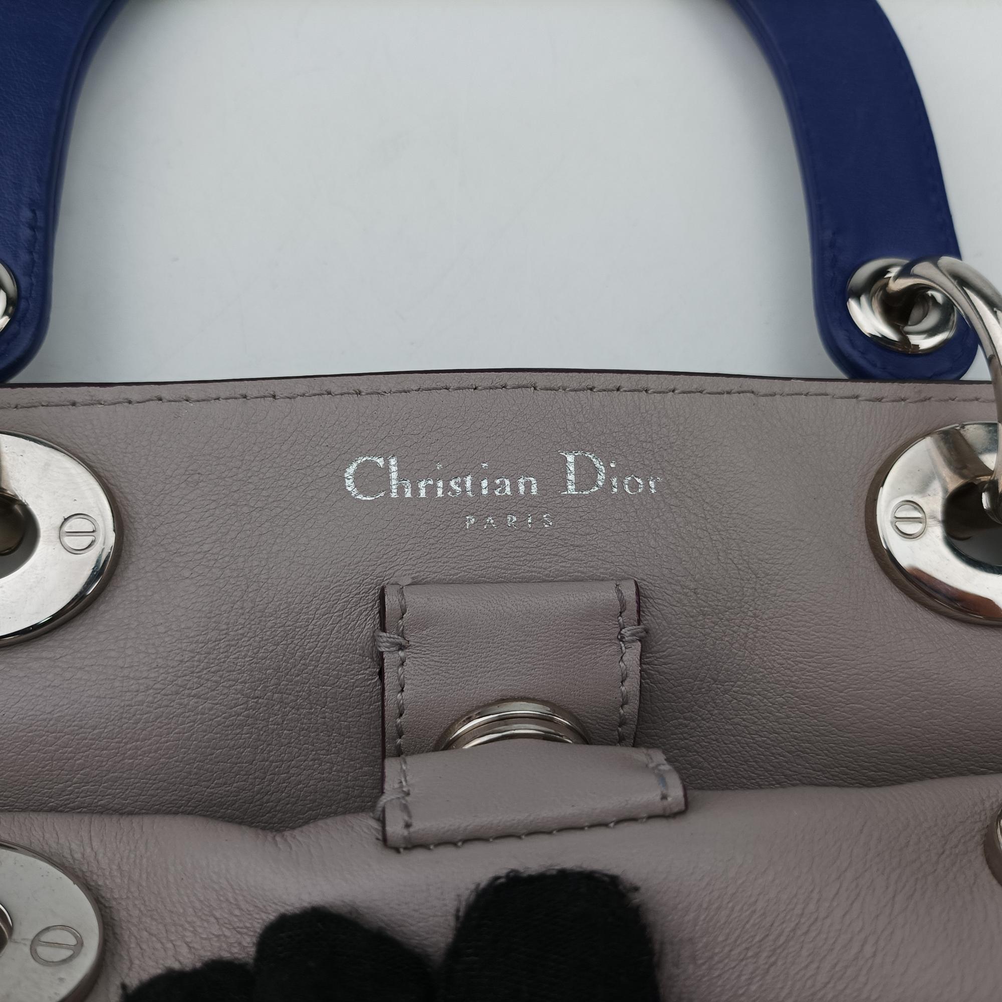 クリスチャンディオール Christian Dior ハンドバッグ レディース ディオリッシモ ブルー レザー 19-MA-0162