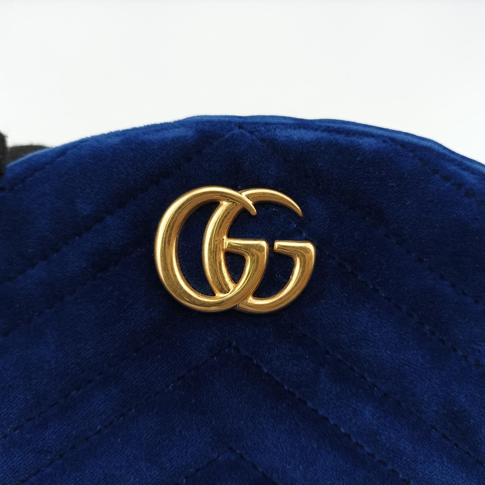 グッチ Gucci ボディバッグ/ウェストバッグ レディース GGマーモント ブルー ベロア 476434 A022511865