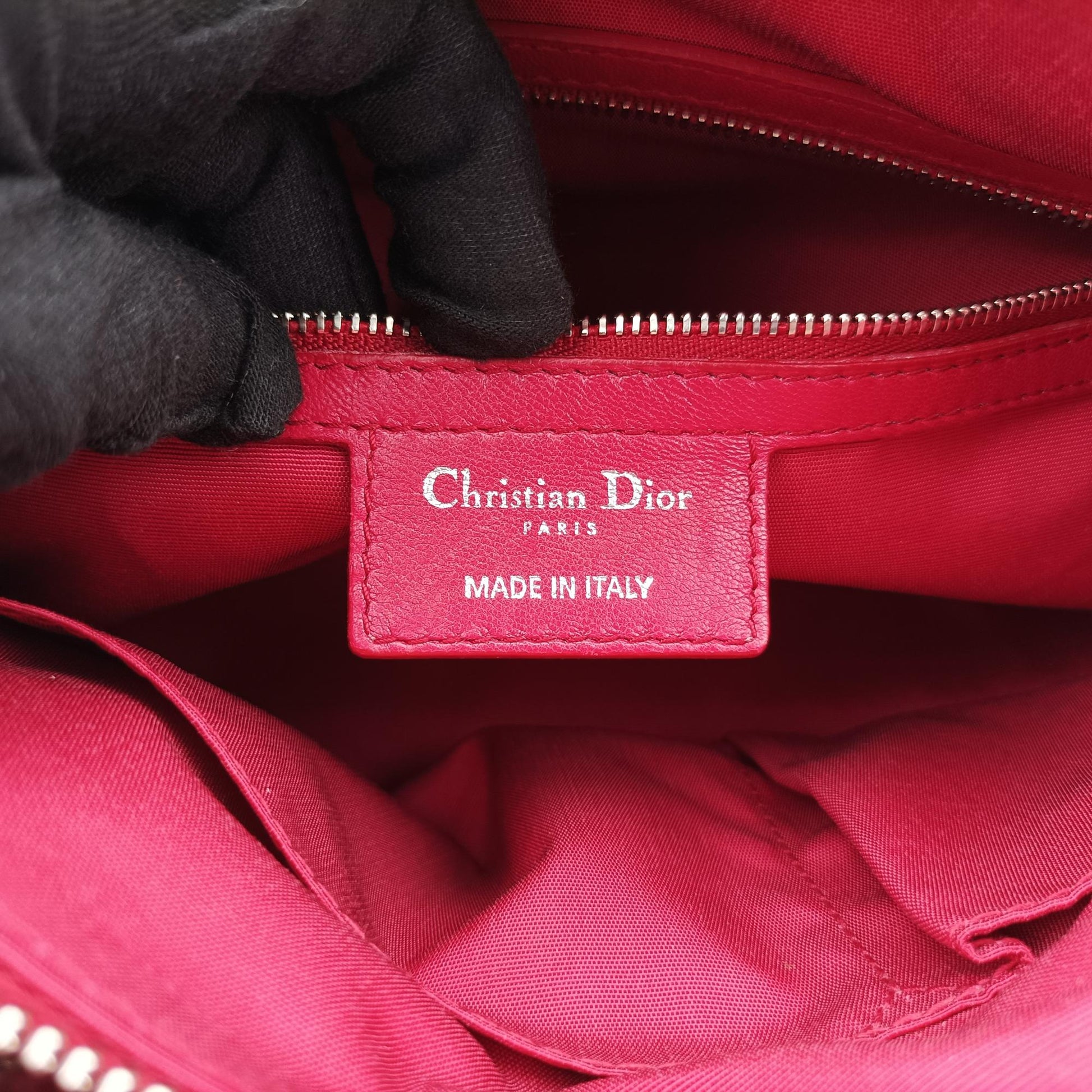 クリスチャンディオール Christian Dior ショルダーバッグ レディース グランヴィル レッド ラムスキン 09-BO-0172