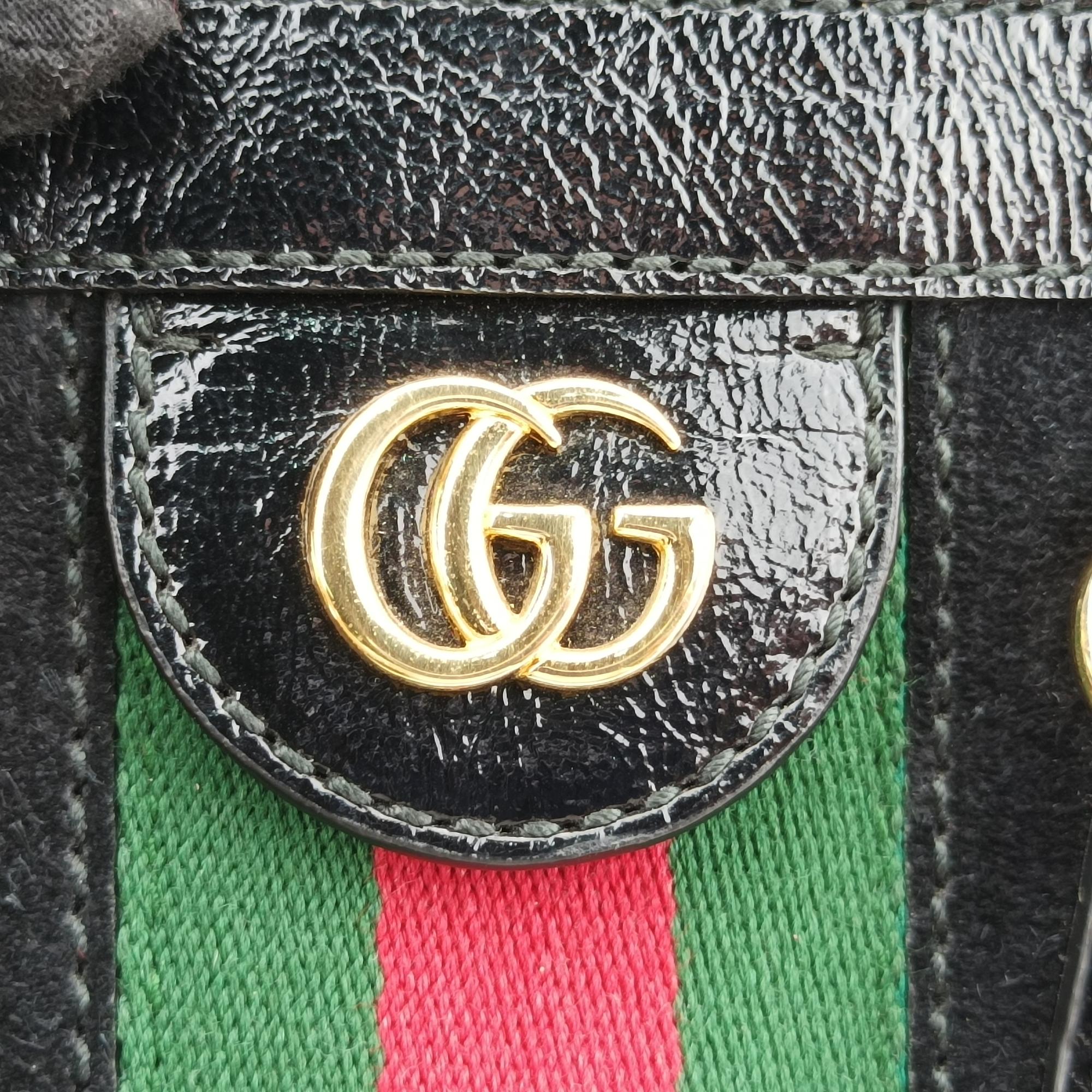 グッチ Gucci ショルダーバッグ レディース オフィディア ブラック×グリーン×レッド スエード×レザー 524537 H025145523