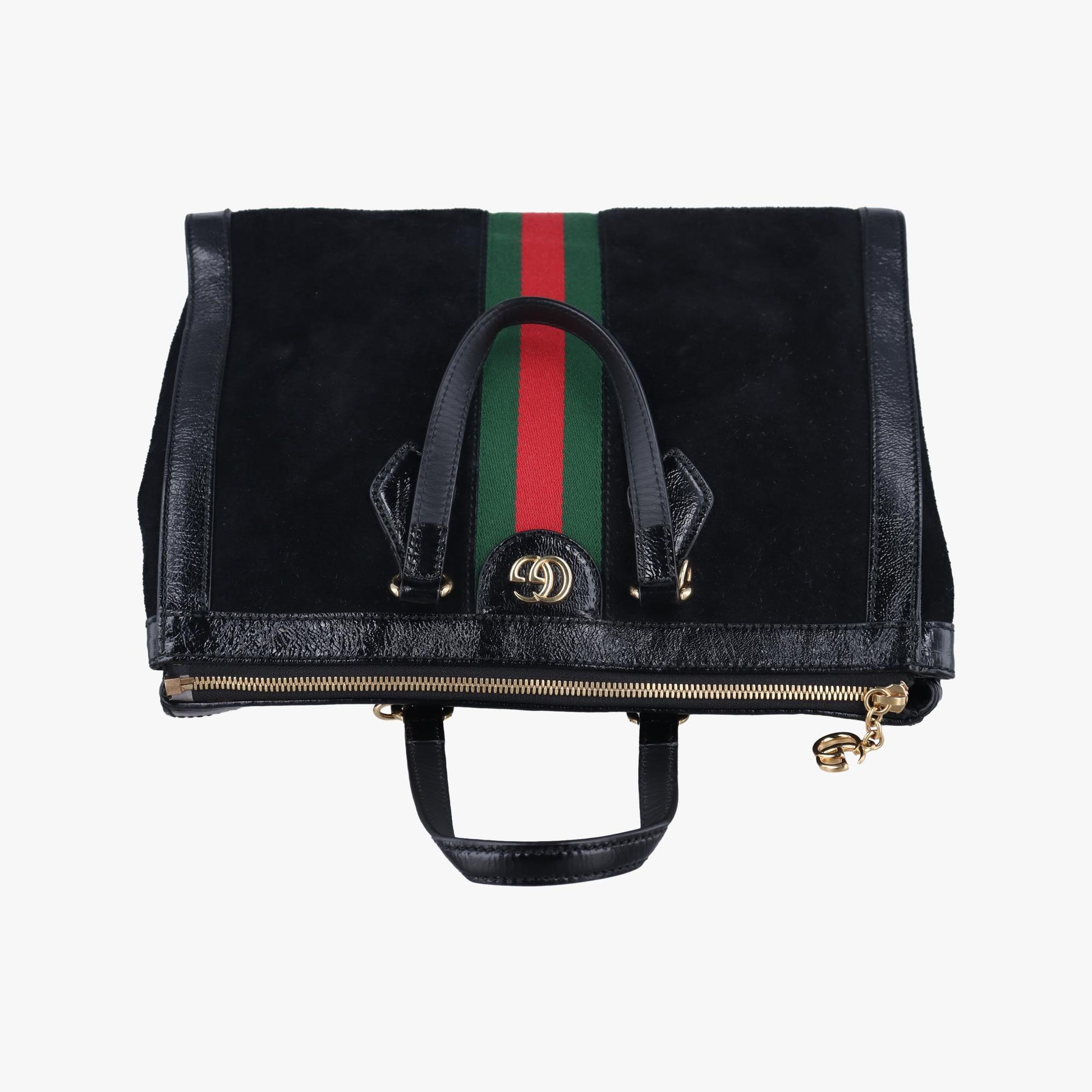 グッチ Gucci ショルダーバッグ レディース オフィディア ブラック×グリーン×レッド スエード×レザー 524537 H025145523