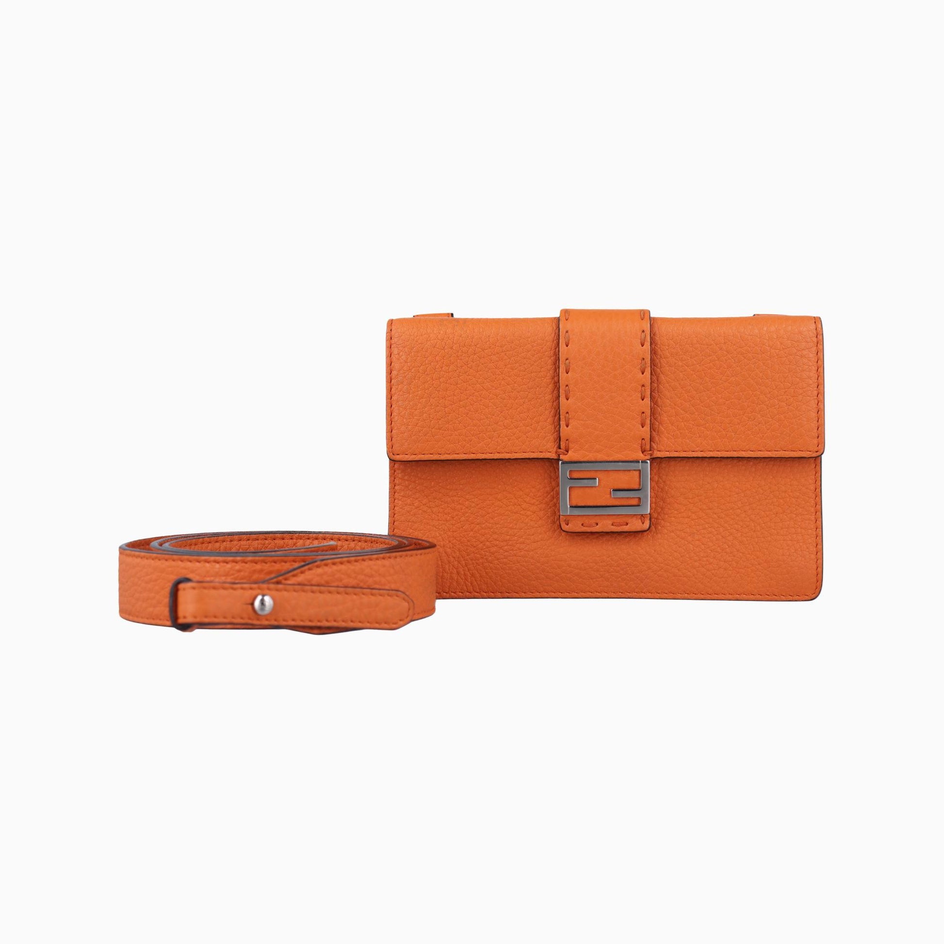 フェンディ Fendi ショルダーバッグ レディース バゲット オレンジ レザー 7M0295-SFR-208-0397