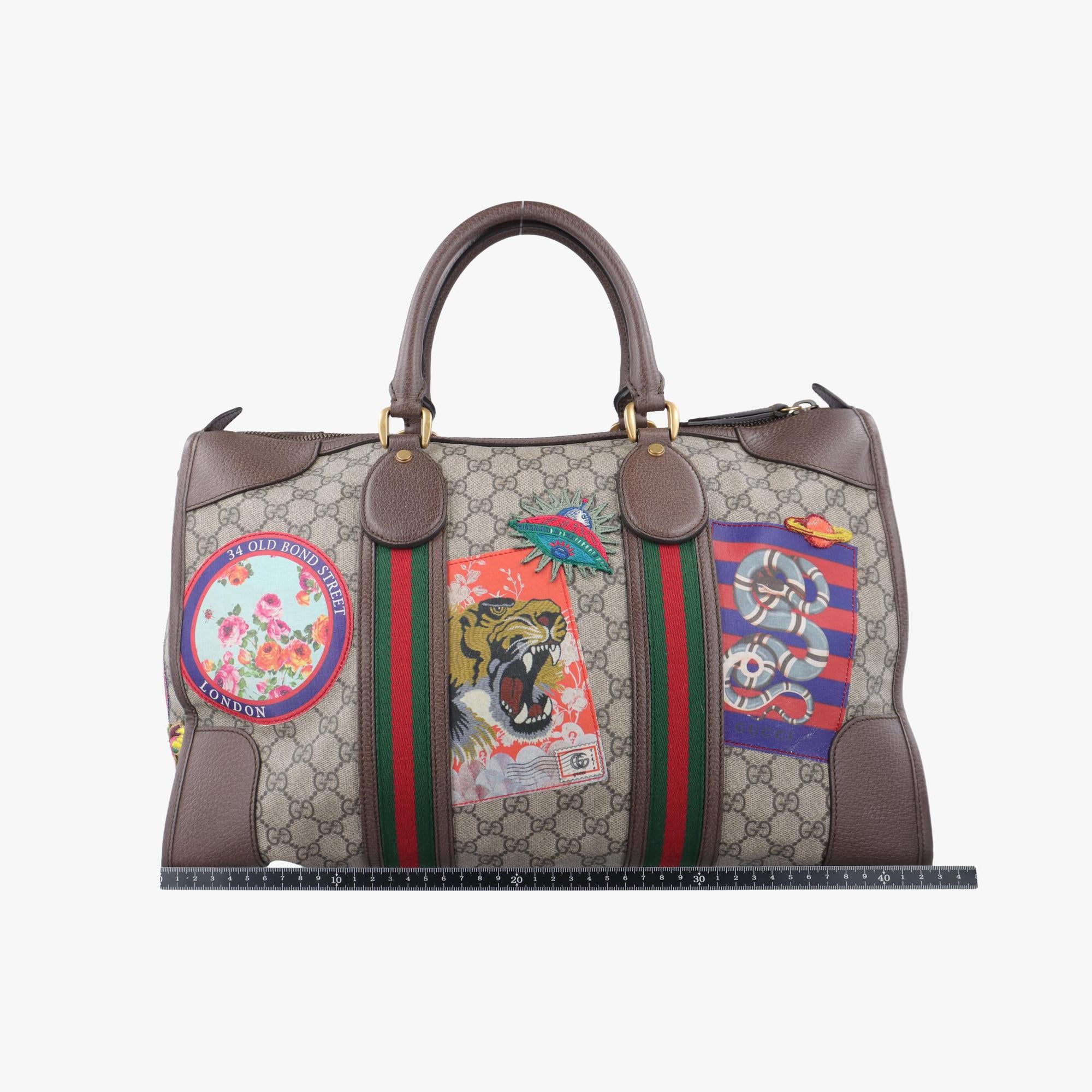 グッチ Gucci ボストンバッグ レディース ソフトGGスプリーム クーリエ ダッフル ベージュ×マルチカラー PVCコーティングキャンバス×レザー 459311 B022318797