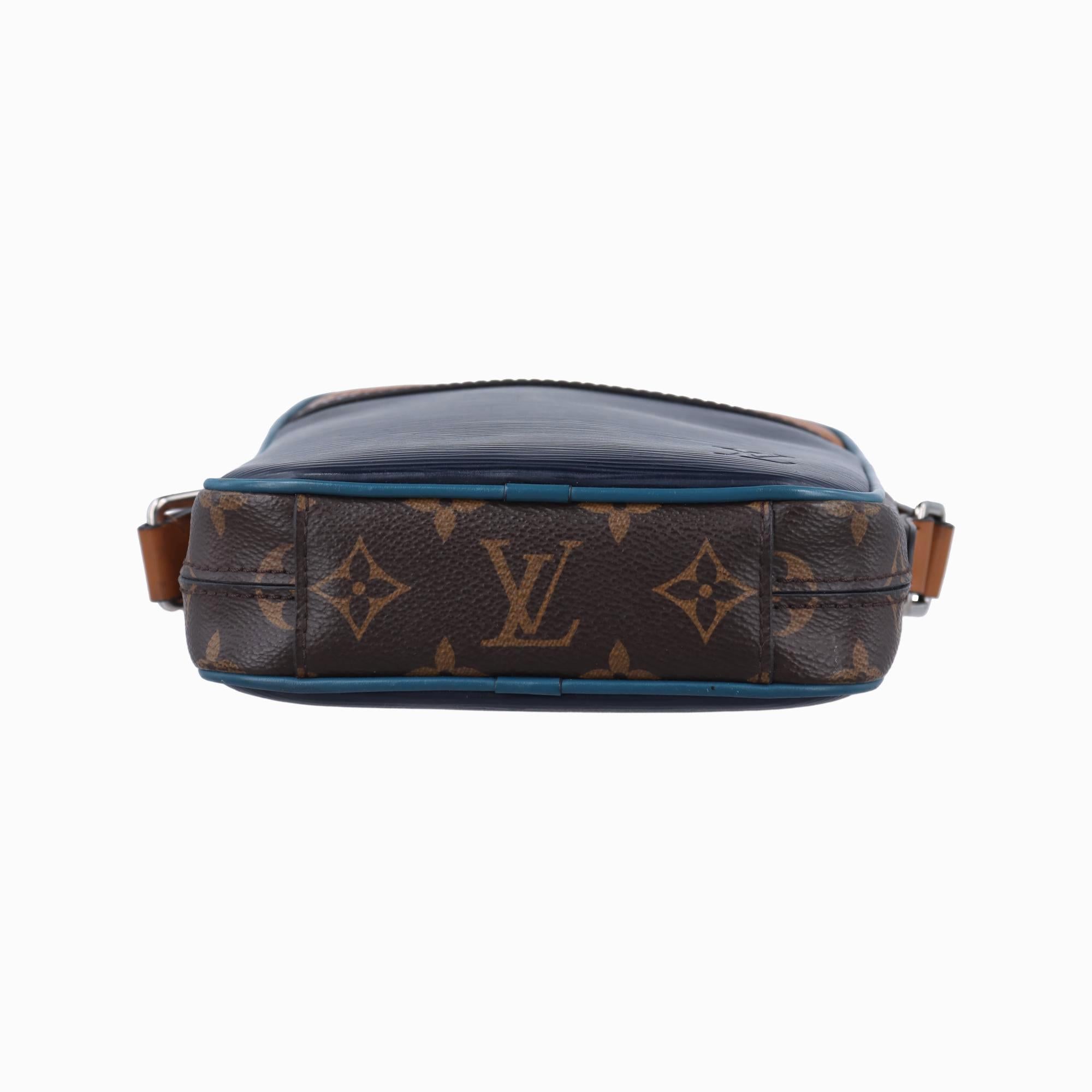 ルイヴィトン Louis Vuitton ショルダーバッグ レディース ダヌーブ スリムPM モノグラム/ブラウン系×ネイビー エピ M51459 FO3188