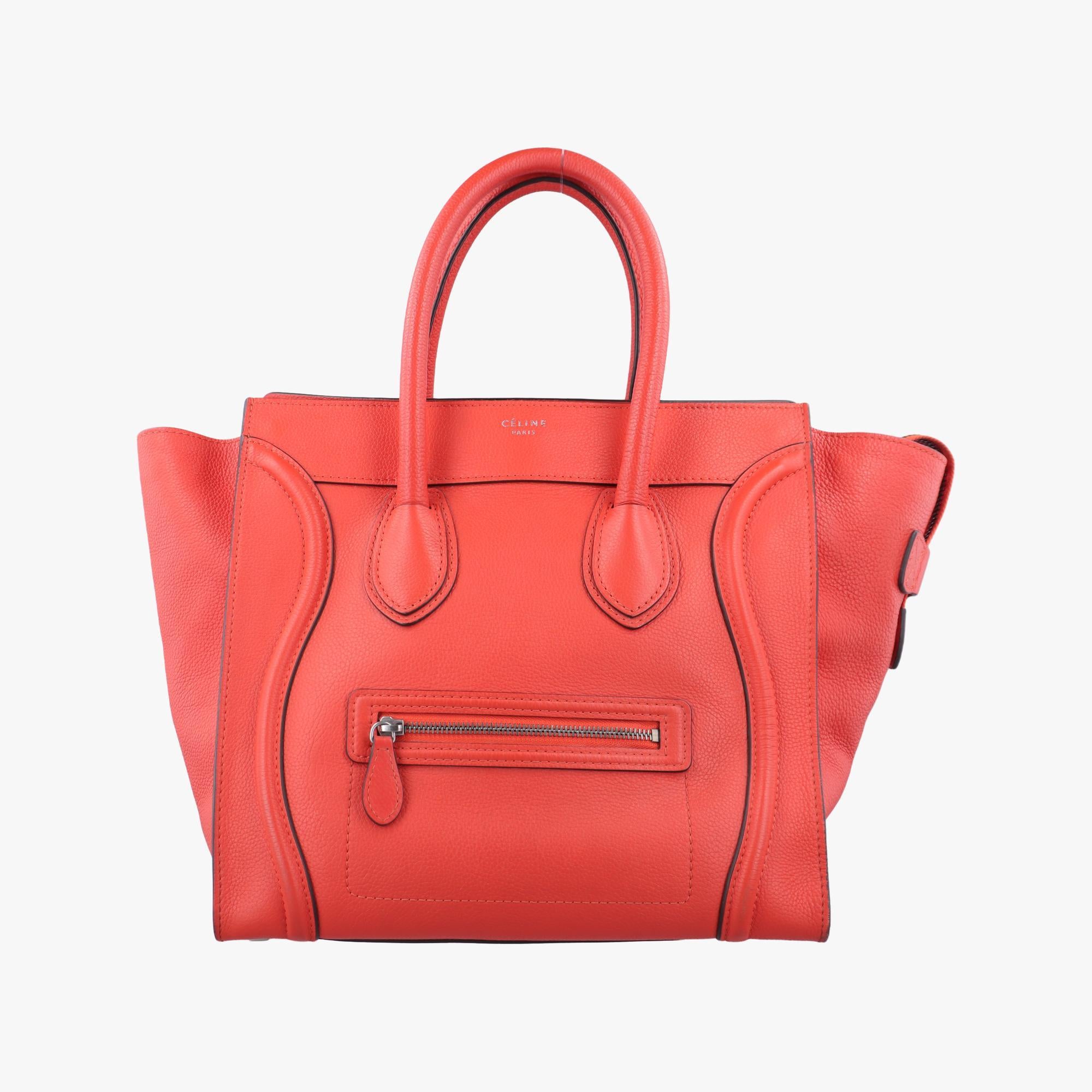 セリーヌ Celine ハンドバッグ レディース ラゲージミニショッパー レッド レザー F-SA-0152 S-MM-0172