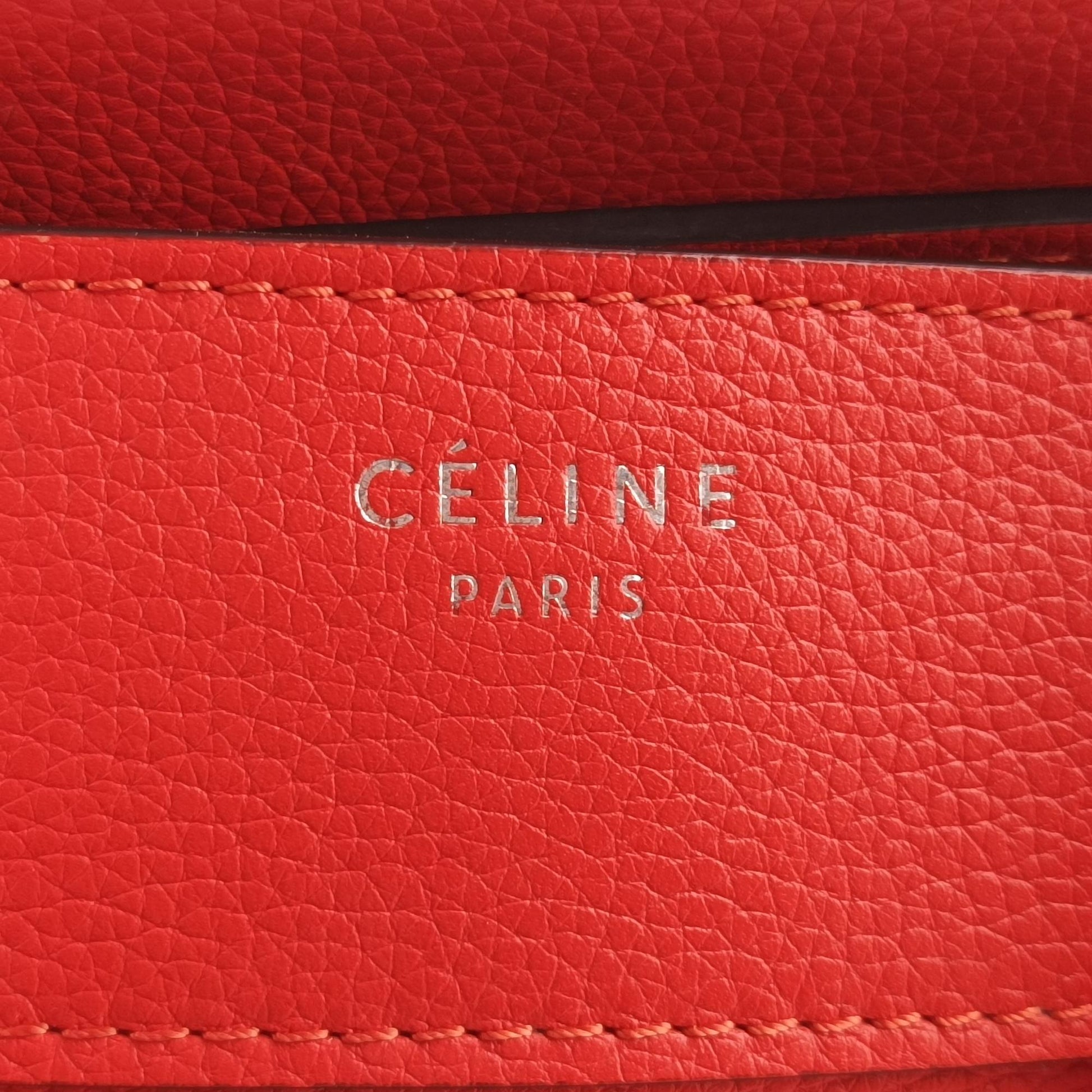 セリーヌ Celine ハンドバッグ レディース ラゲージミニショッパー レッド レザー F-SA-0152 S-MM-0172