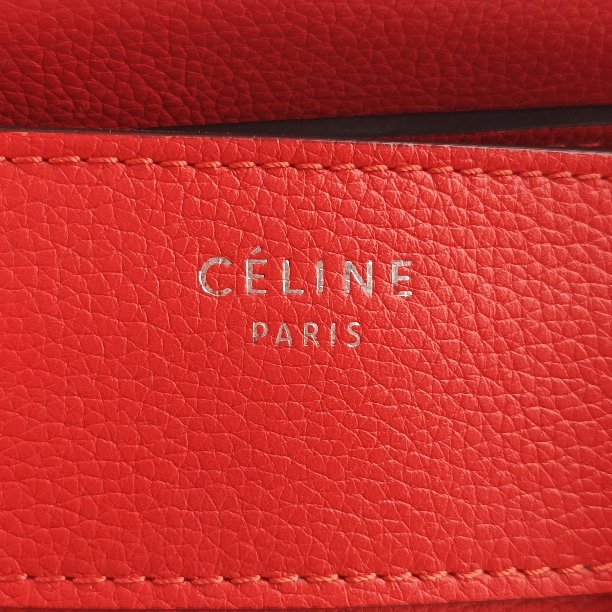 セリーヌ Celine ハンドバッグ レディース ラゲージミニショッパー レッド レザー F-SA-0152 S-MM-0172