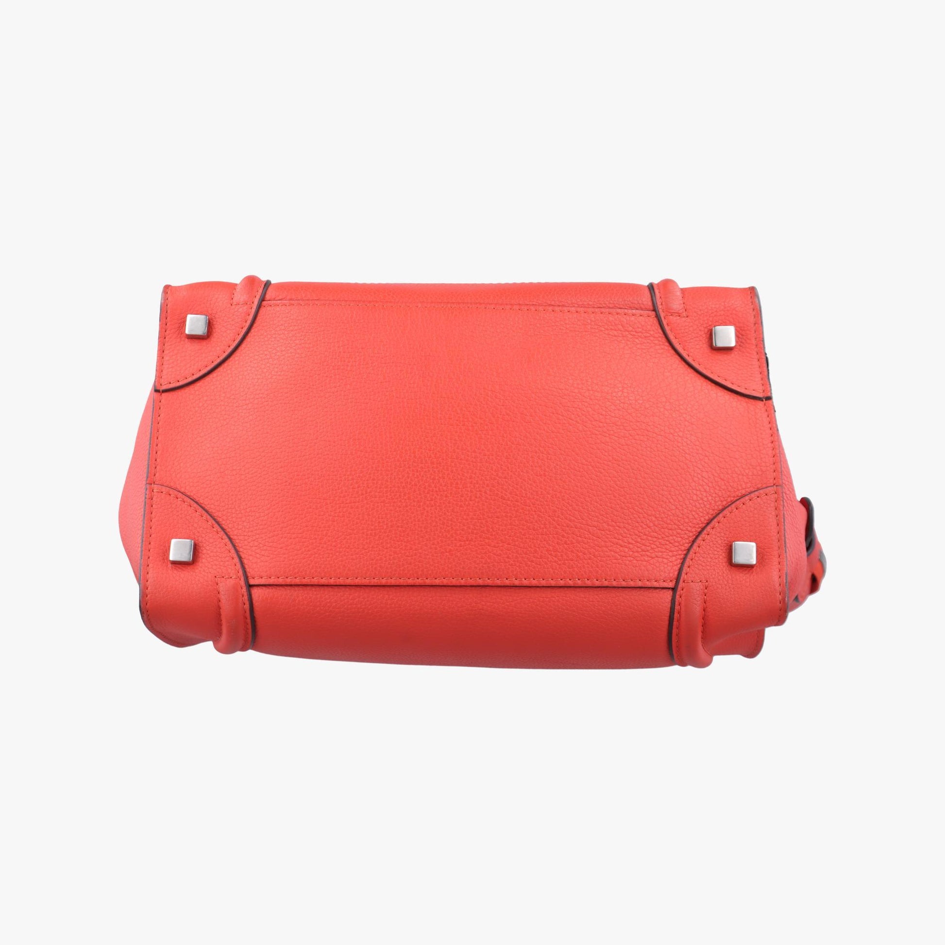 セリーヌ Celine ハンドバッグ レディース ラゲージミニショッパー レッド レザー F-SA-0152 S-MM-0172