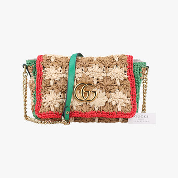 グッチ Gucci ショルダーバッグ レディース GGマーモント マルチカラー ストロー 574433 F028727229