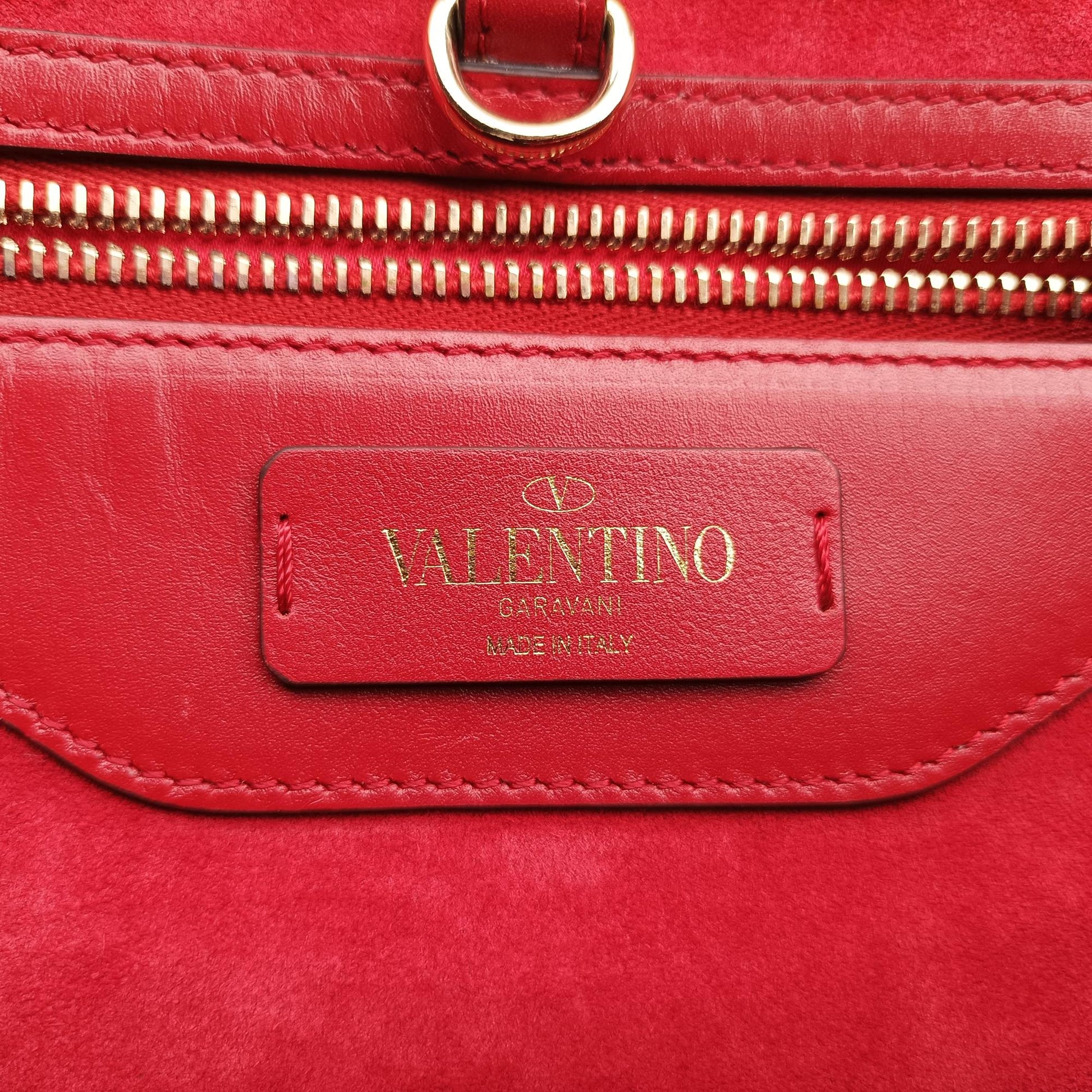 ヴァレンティノ Valentino ショルダーバッグ レディース ロックスタッズ デミルーン レッド レザー BL-NA47MRU0