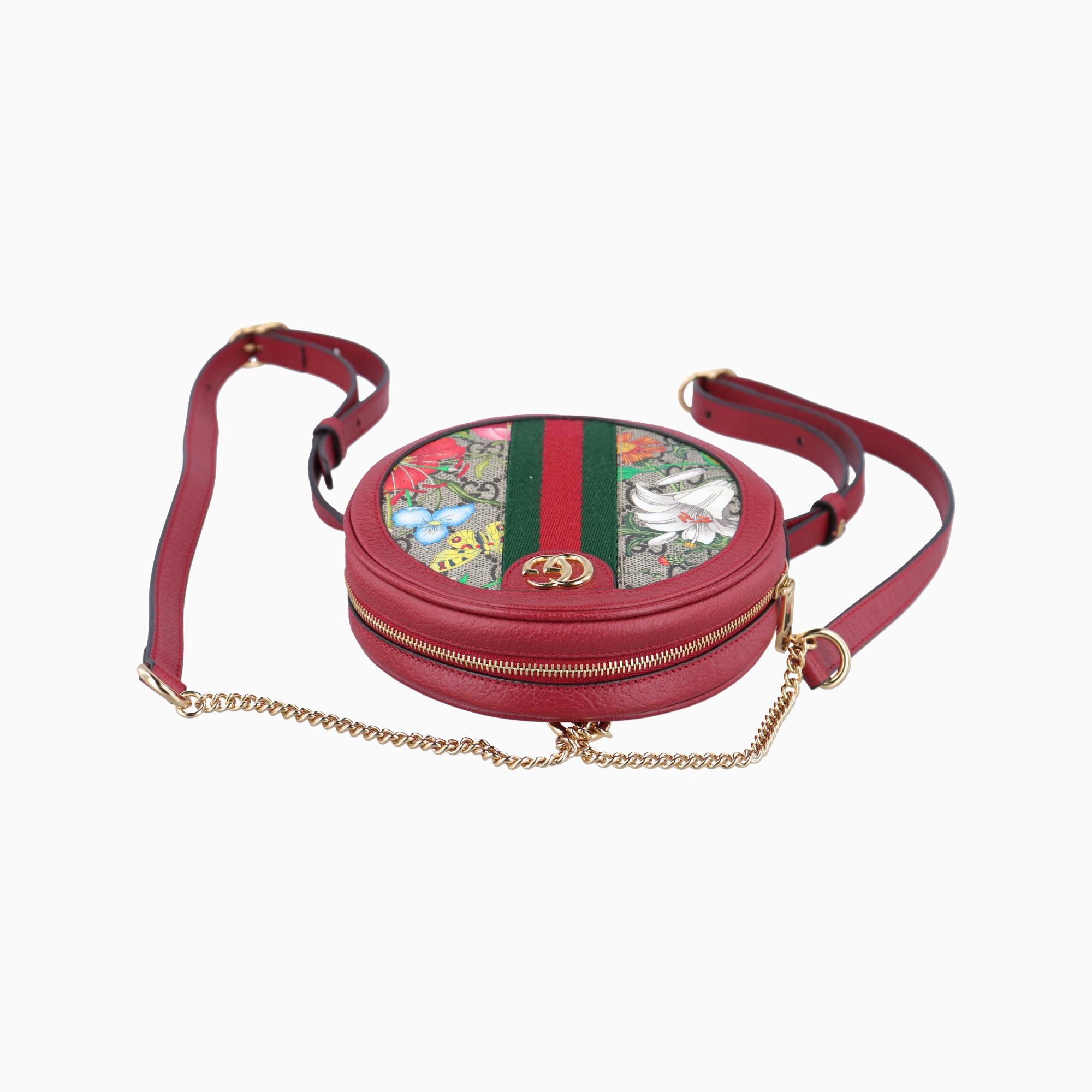 グッチ Gucci リュック/バックパック レディース オフィディア レッド×マルチカラー PVCコーティングキャンバス×レザー 598661