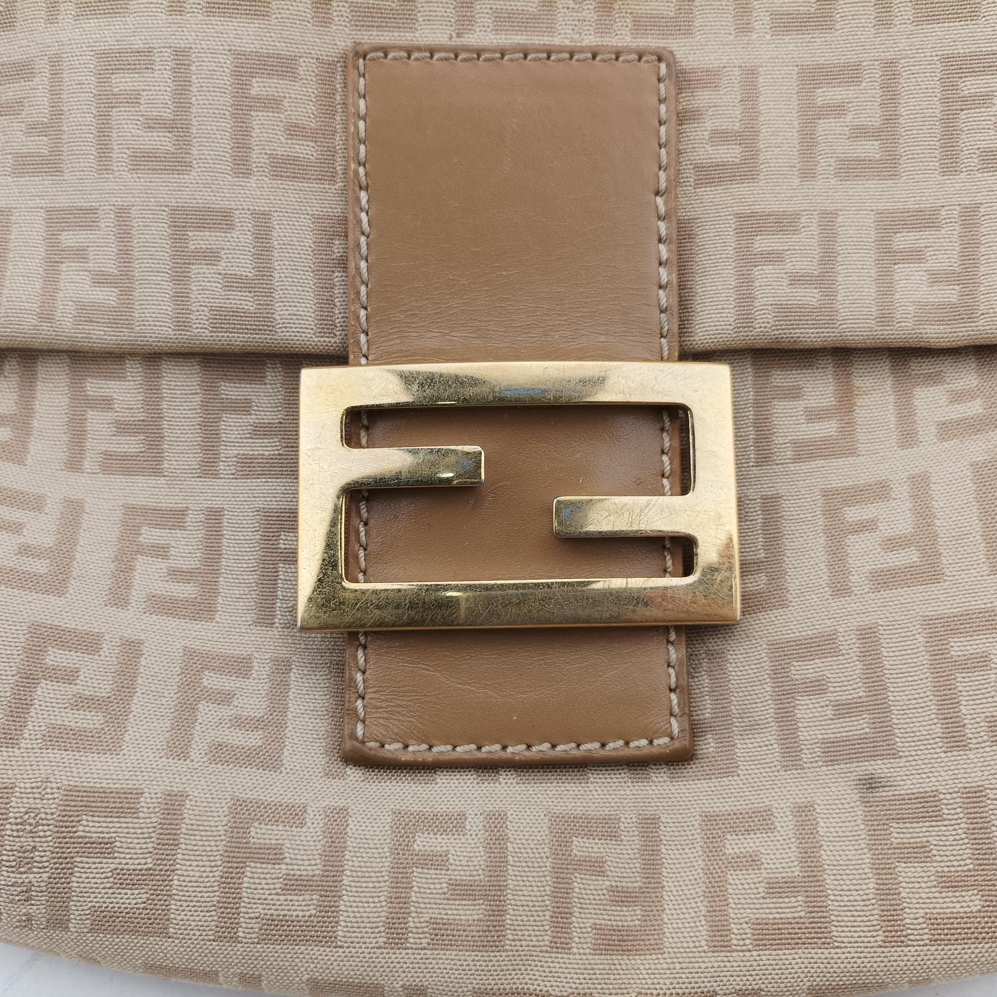 フェンディ Fendi ショルダーバッグ レディース ズッキーノ柄 ベージュ キャンバス×レザー 2362 8BT075 LPN 058