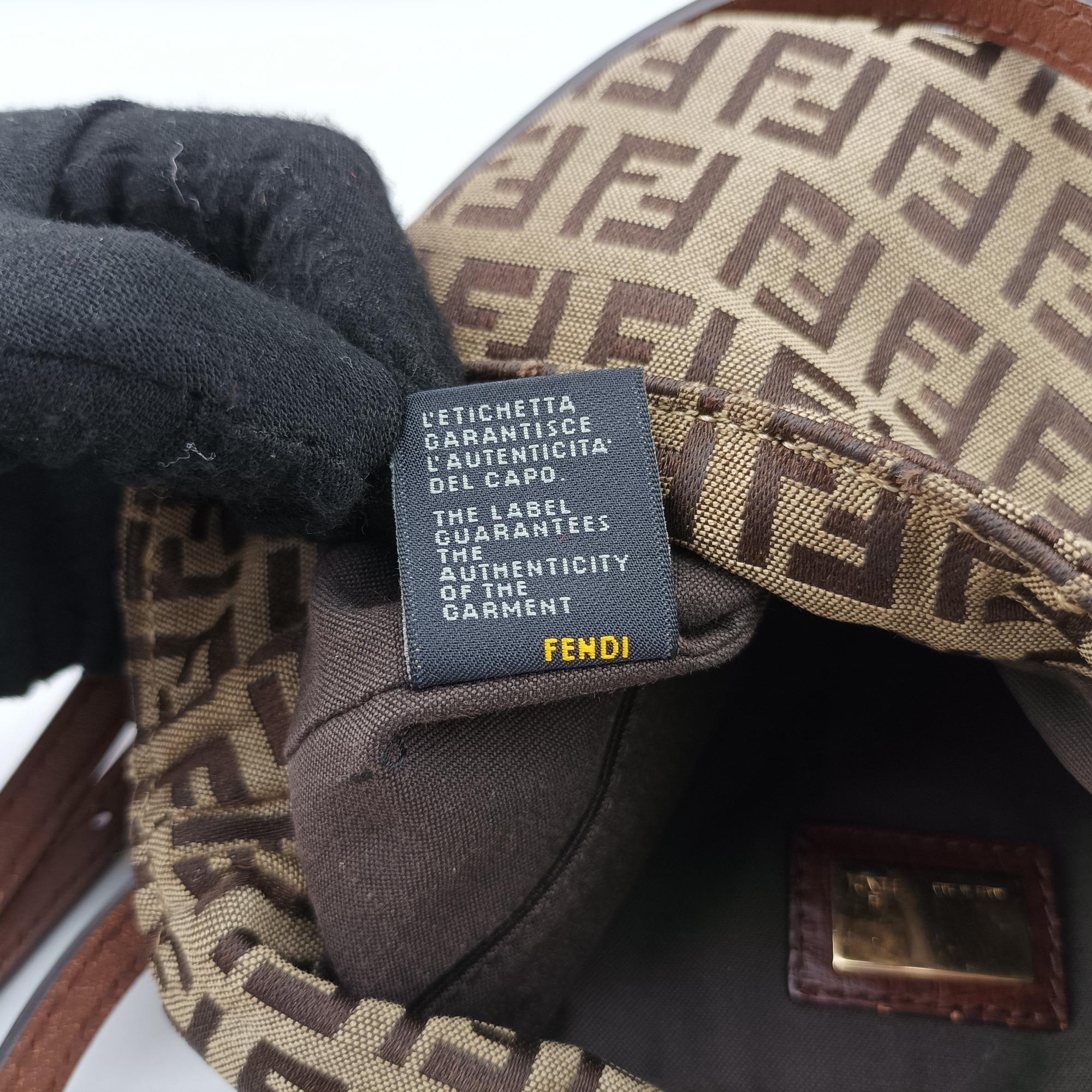 フェンディ Fendi ショルダーバッグ レディース ズッキーノ柄 ブラウン キャンバス×レザー 2228 8BT075-TN9 078