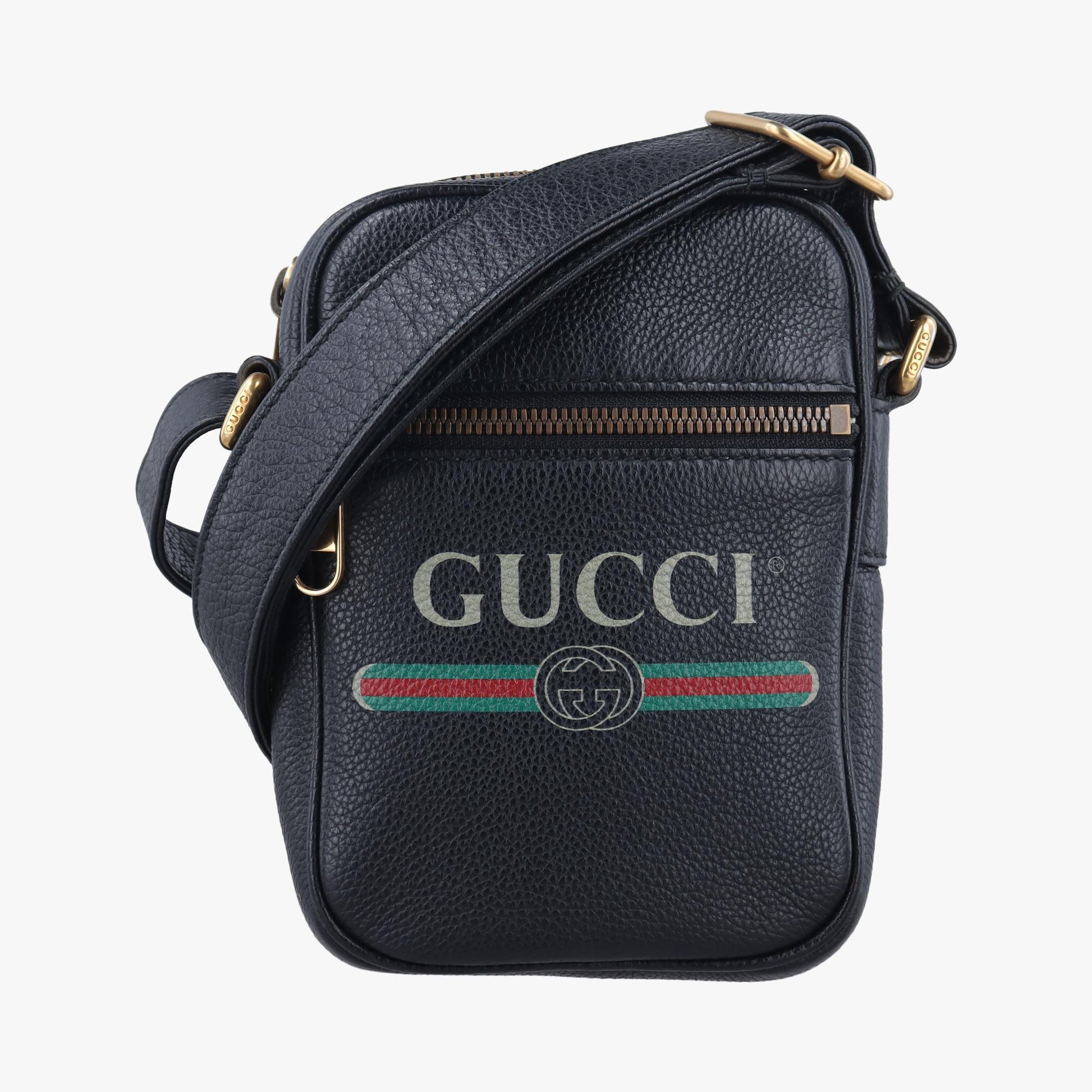 グッチ Gucci ショルダーバッグ レディース グッチプリント ブラック レザー 574803 C029135668と記載有り