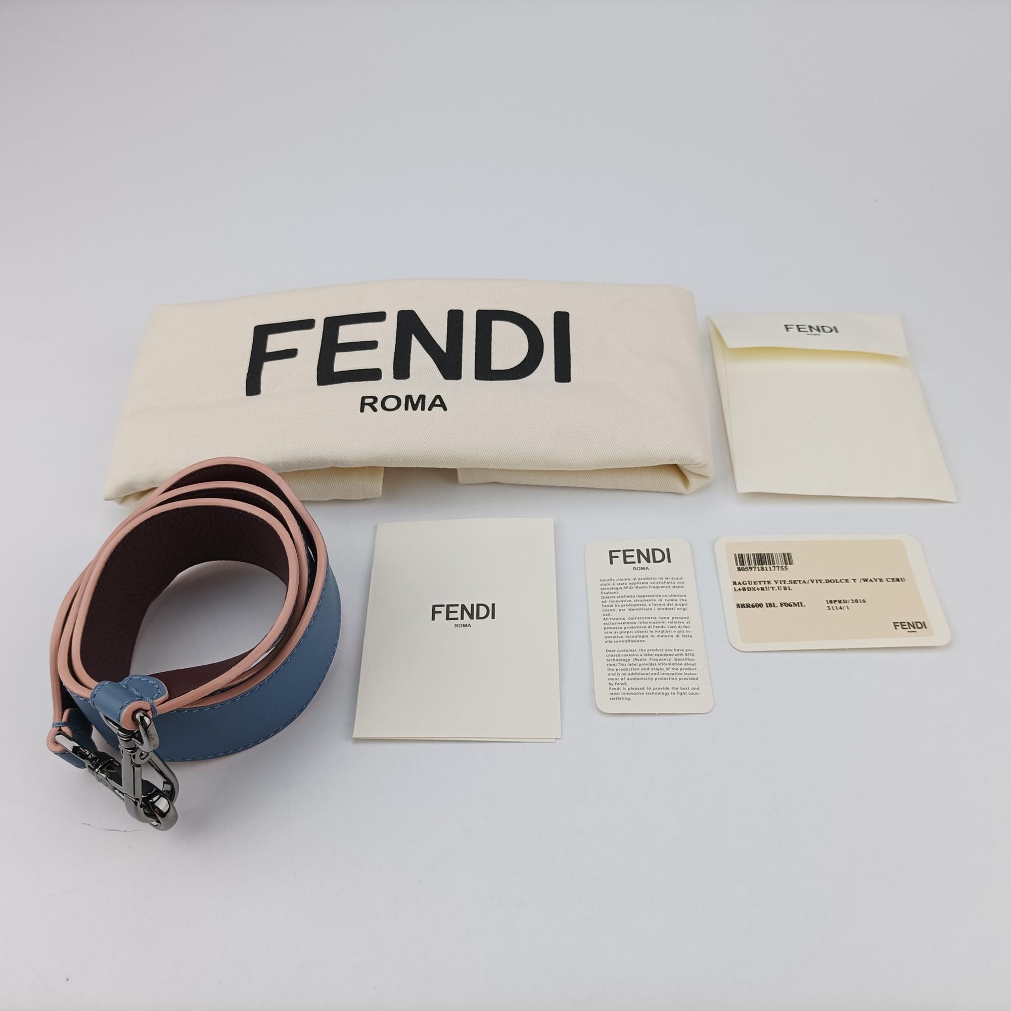 フェンディ Fendi ショルダーバッグ レディース バゲット ブルー レザー 8BR600-I8L-169-10429