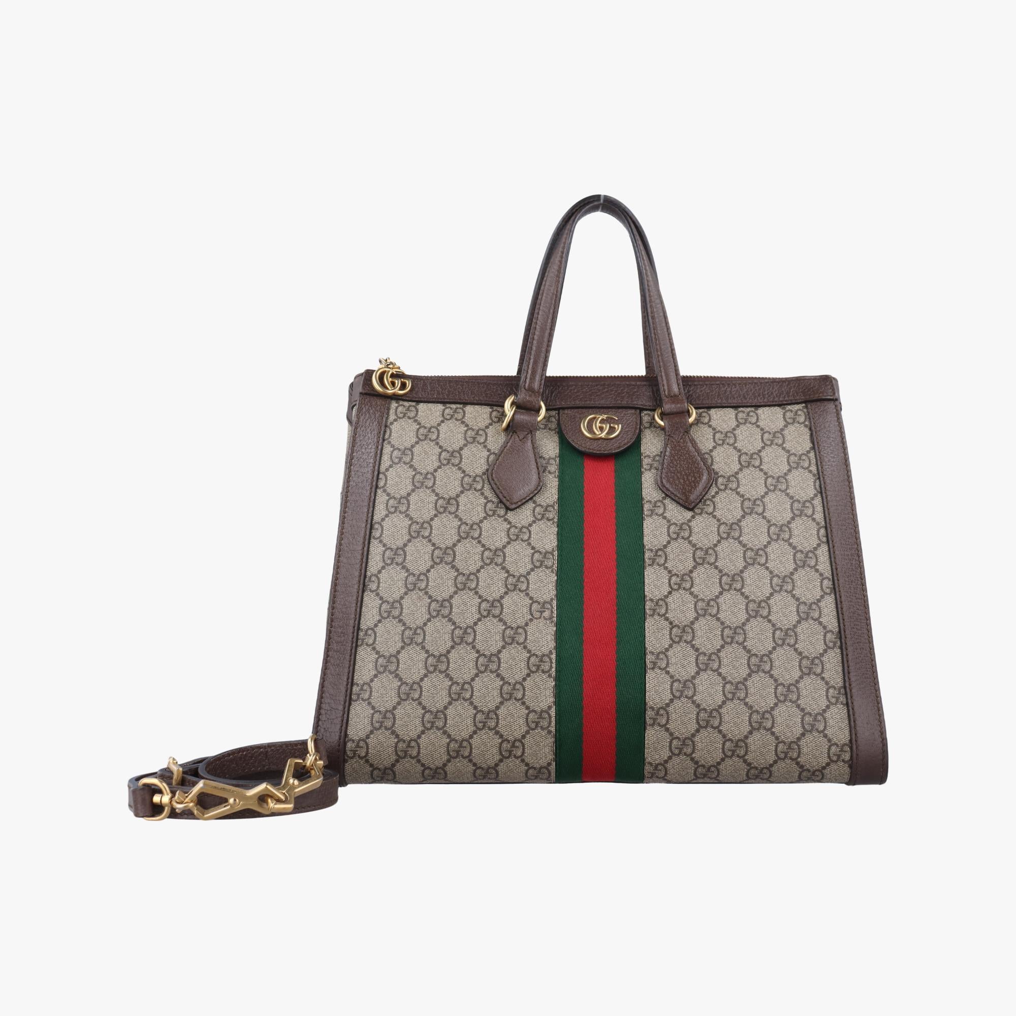 グッチ Gucci ショルダーバッグ レディース オフィディア ブラウン×レッド×グリーン PVCコーティングキャンバス×レザー 524537 I028191150