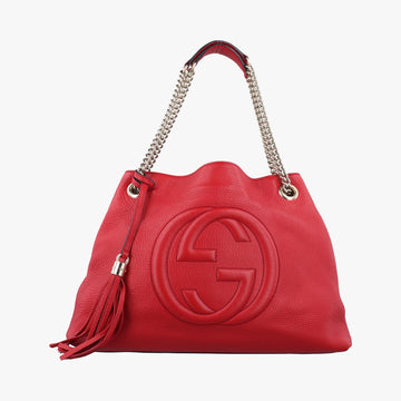 グッチ Gucci ショルダーバッグ レディース ソーホー レッド レザー 308982 B014406019