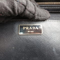 プラダ Prada ショルダーバッグ レディース ガレリア ブラック×ホワイト サフィアーノレザー 31/Y