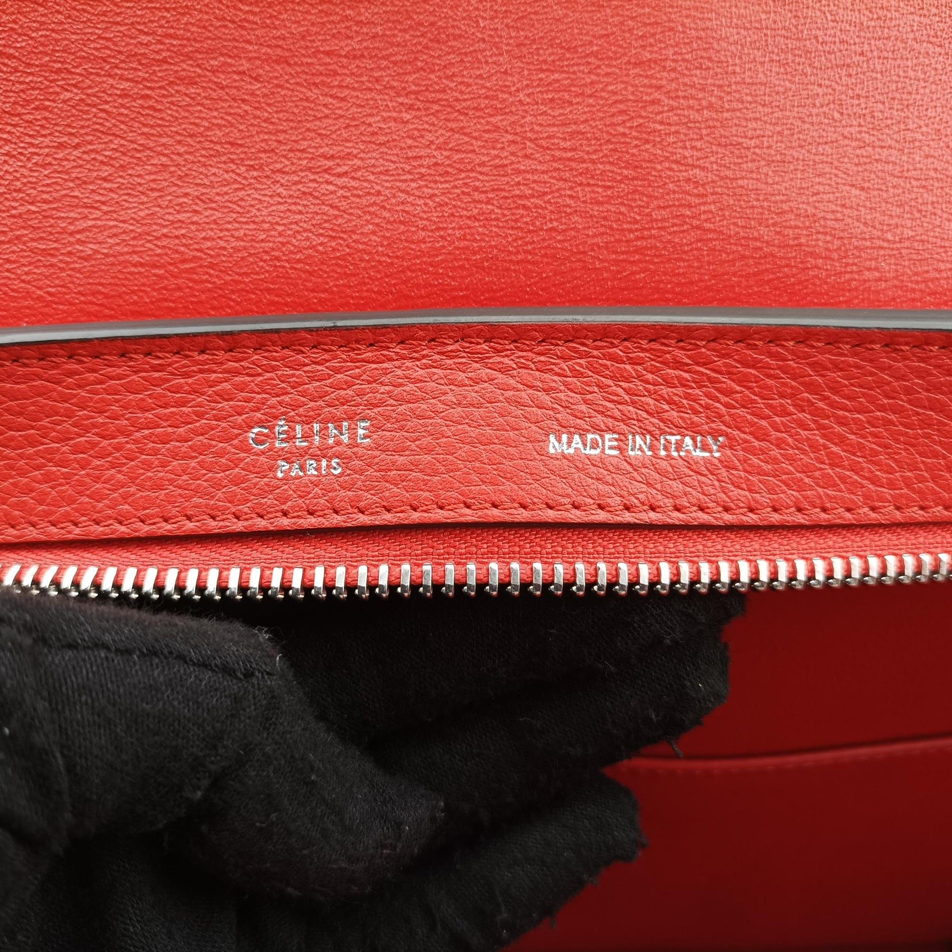 セリーヌ Celine ショルダーバッグ レディース トラペーズスモール オレンジ レザー×スエード S-VP-4154 S-MM-4164