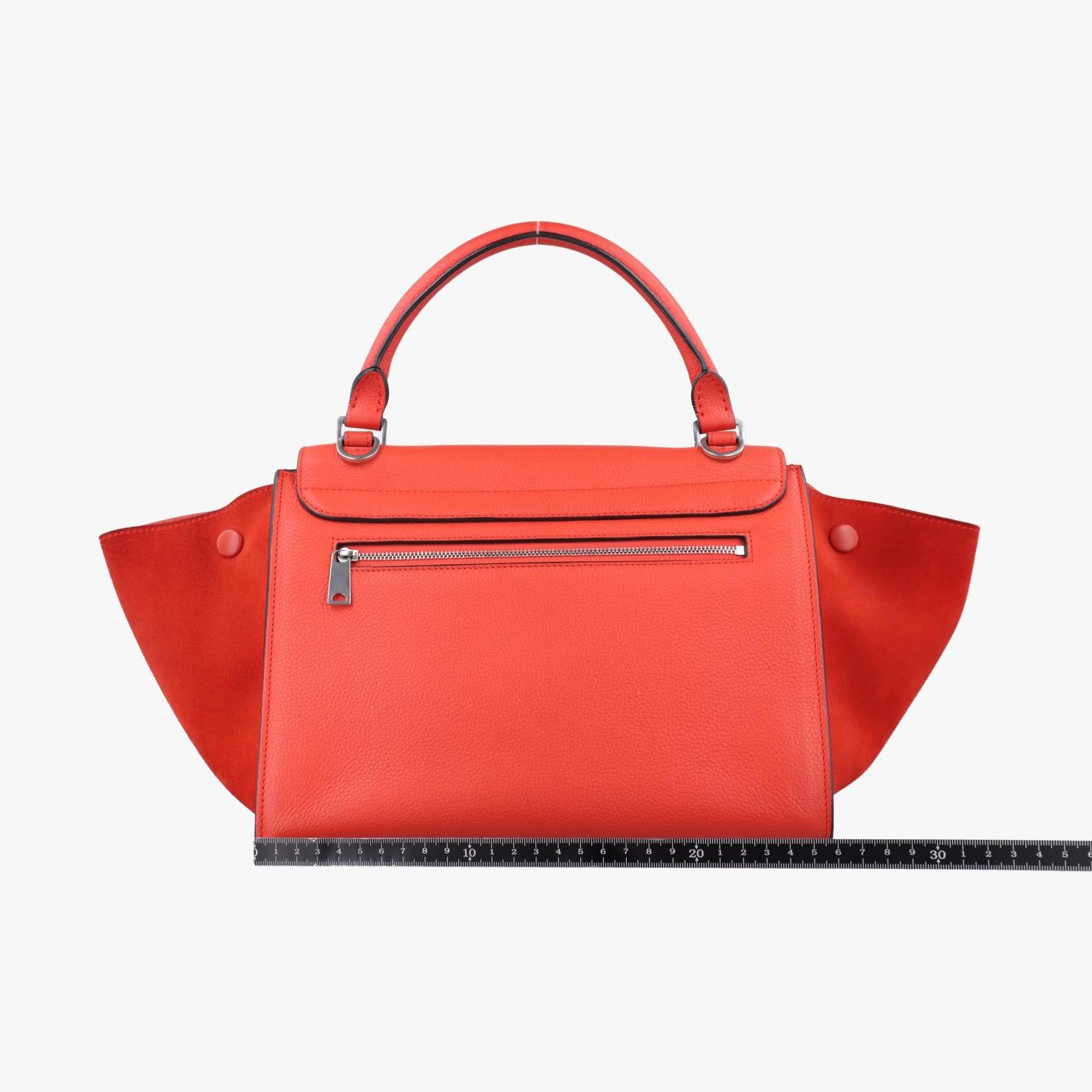 セリーヌ Celine ショルダーバッグ レディース トラペーズスモール オレンジ レザー×スエード S-VP-4154 S-MM-4164