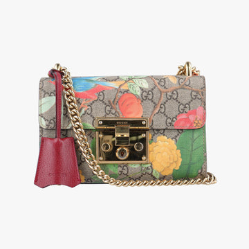 グッチ Gucci ショルダーバッグ レディース パドロック ベージュ×マルチカラー PVCコーティングキャンバス×レザー 409487 A019267710