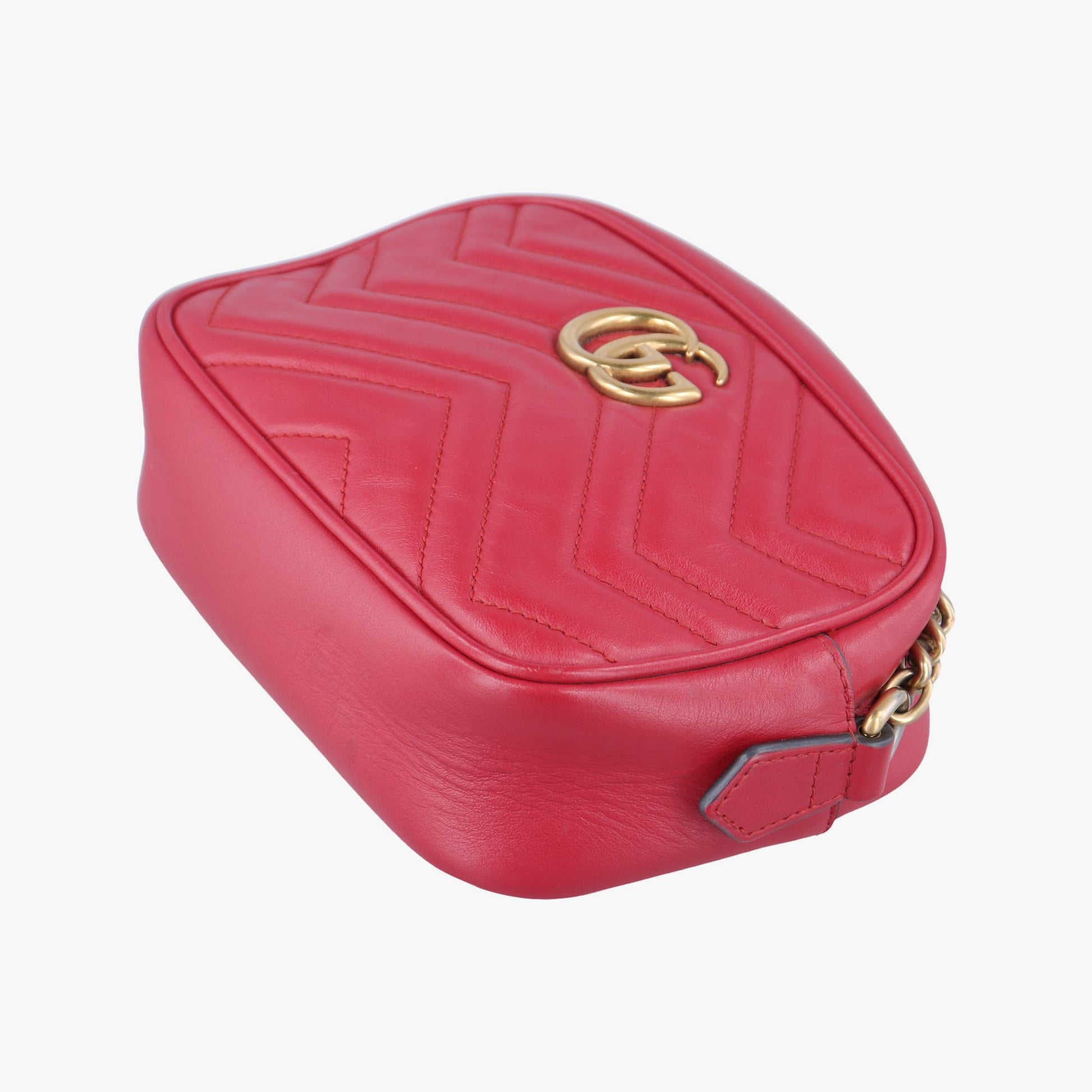 グッチ Gucci ショルダーバッグ レディース GGマーモント レッド レザー 448065 I024131542