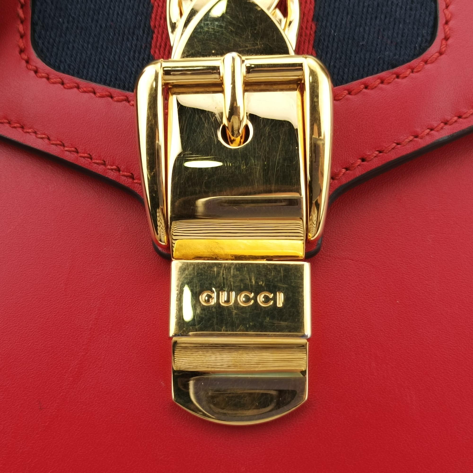 グッチ Gucci ショルダーバッグ レディース シルヴィ レッド×ネイビー レザー 470270 C028369922