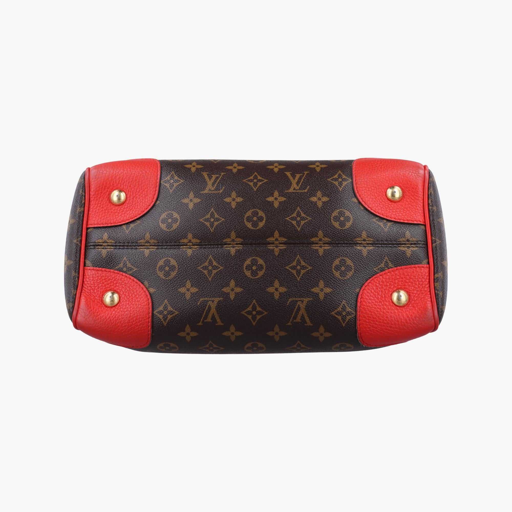 ルイヴィトン Louis Vuitton ハンドバッグ レディース レティーロPM モノグラム/ブラウン系×コクリコ モノグラムキャンバス×カーフレザー M50057 AH0155