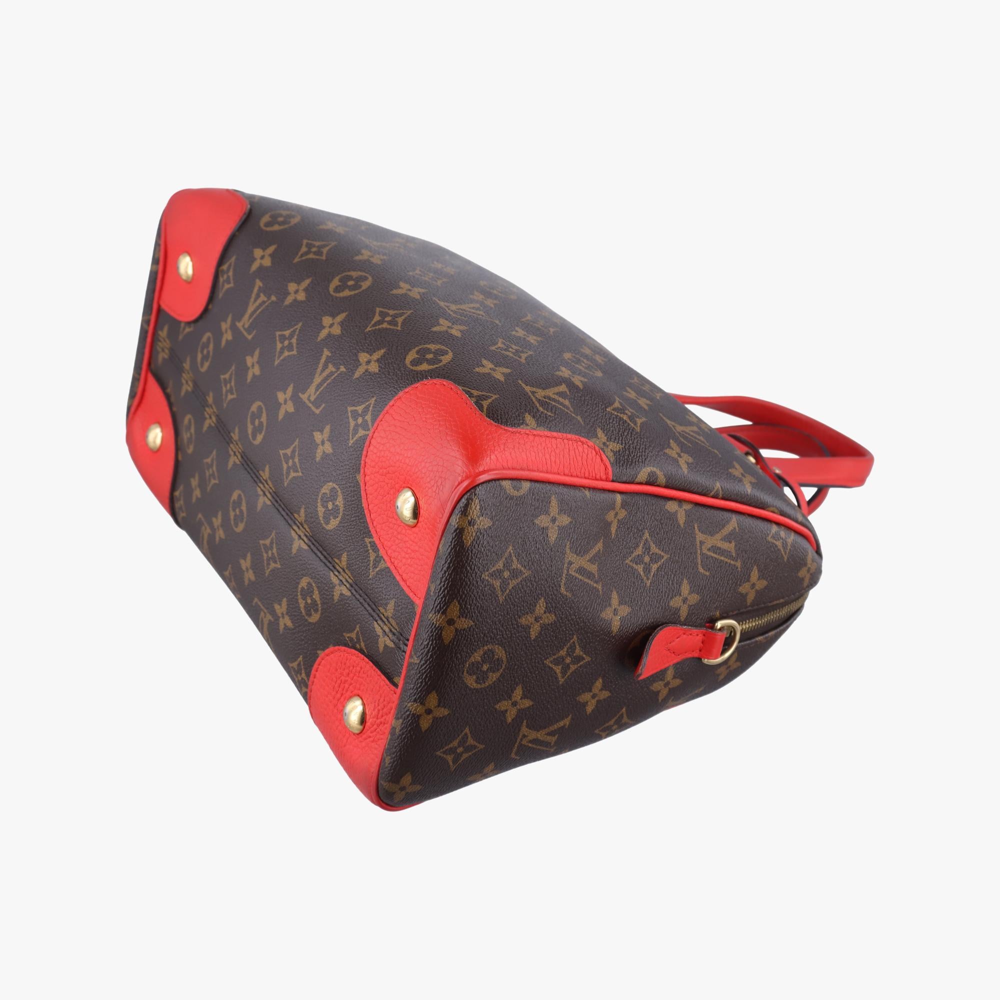 ルイヴィトン Louis Vuitton ハンドバッグ レディース レティーロPM モノグラム/ブラウン系×コクリコ モノグラムキャンバス×カーフレザー M50057 AH0155