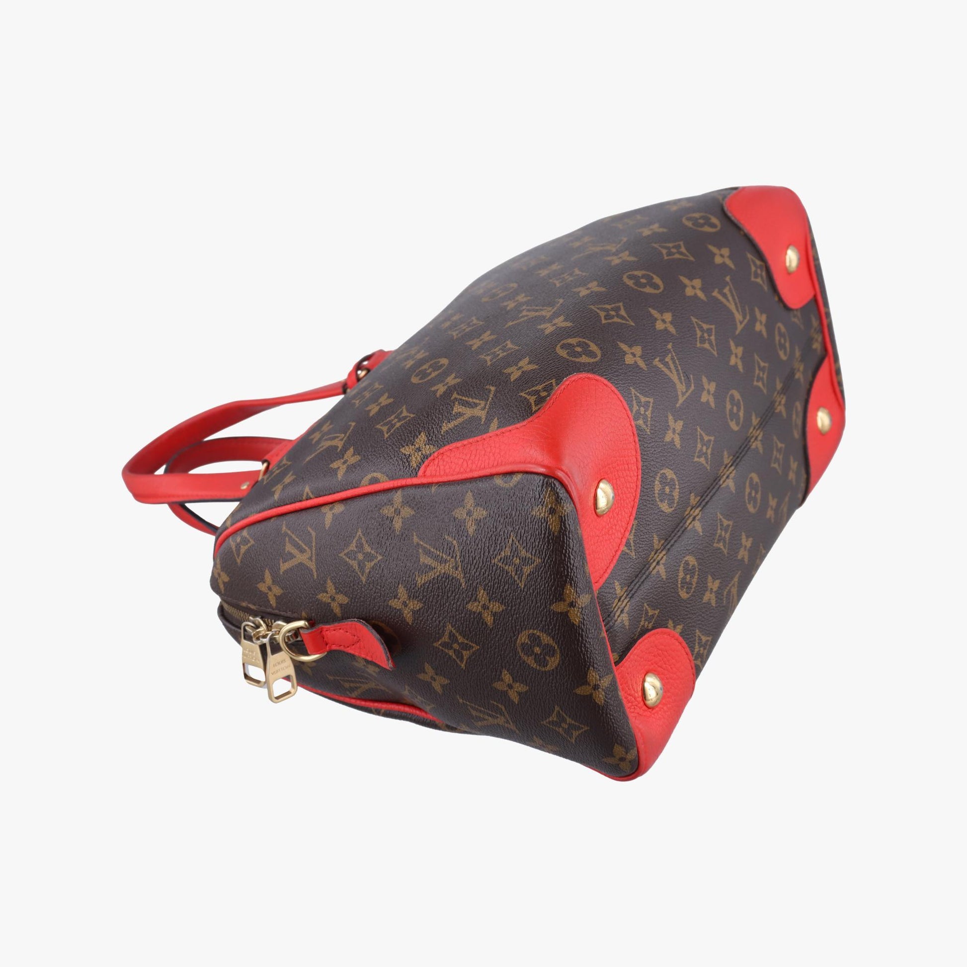 ルイヴィトン Louis Vuitton ハンドバッグ レディース レティーロPM モノグラム/ブラウン系×コクリコ モノグラムキャンバス×カーフレザー M50057 AH0155