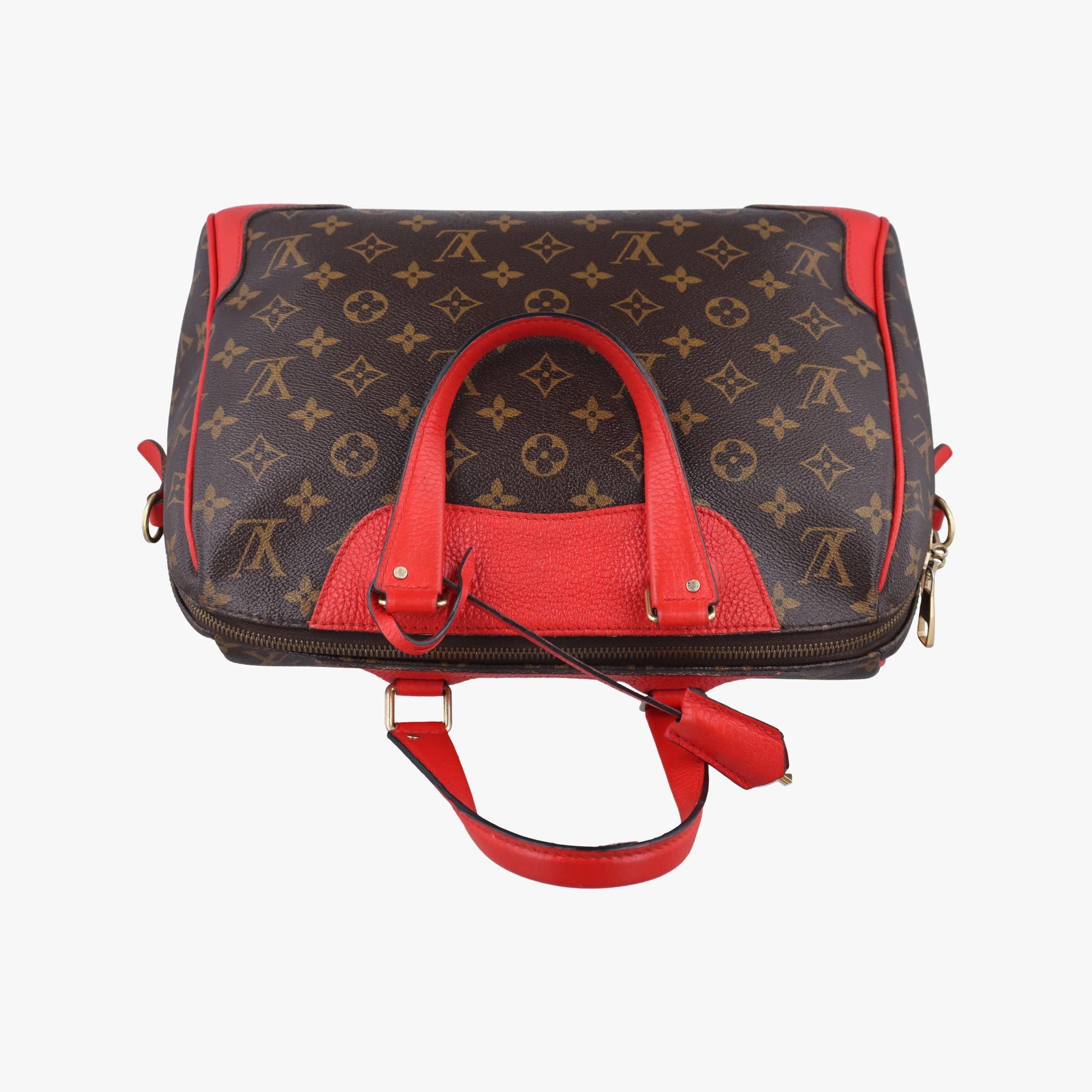 ルイヴィトン Louis Vuitton ハンドバッグ レディース レティーロPM モノグラム/ブラウン系×コクリコ モノグラムキャンバス×カーフレザー M50057 AH0155