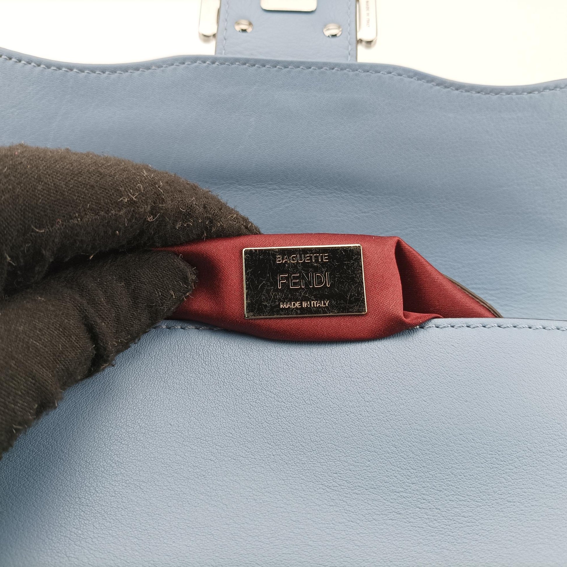 フェンディ Fendi ショルダーバッグ レディース バゲット ブルー レザー 8BR600-I8L-169-10429