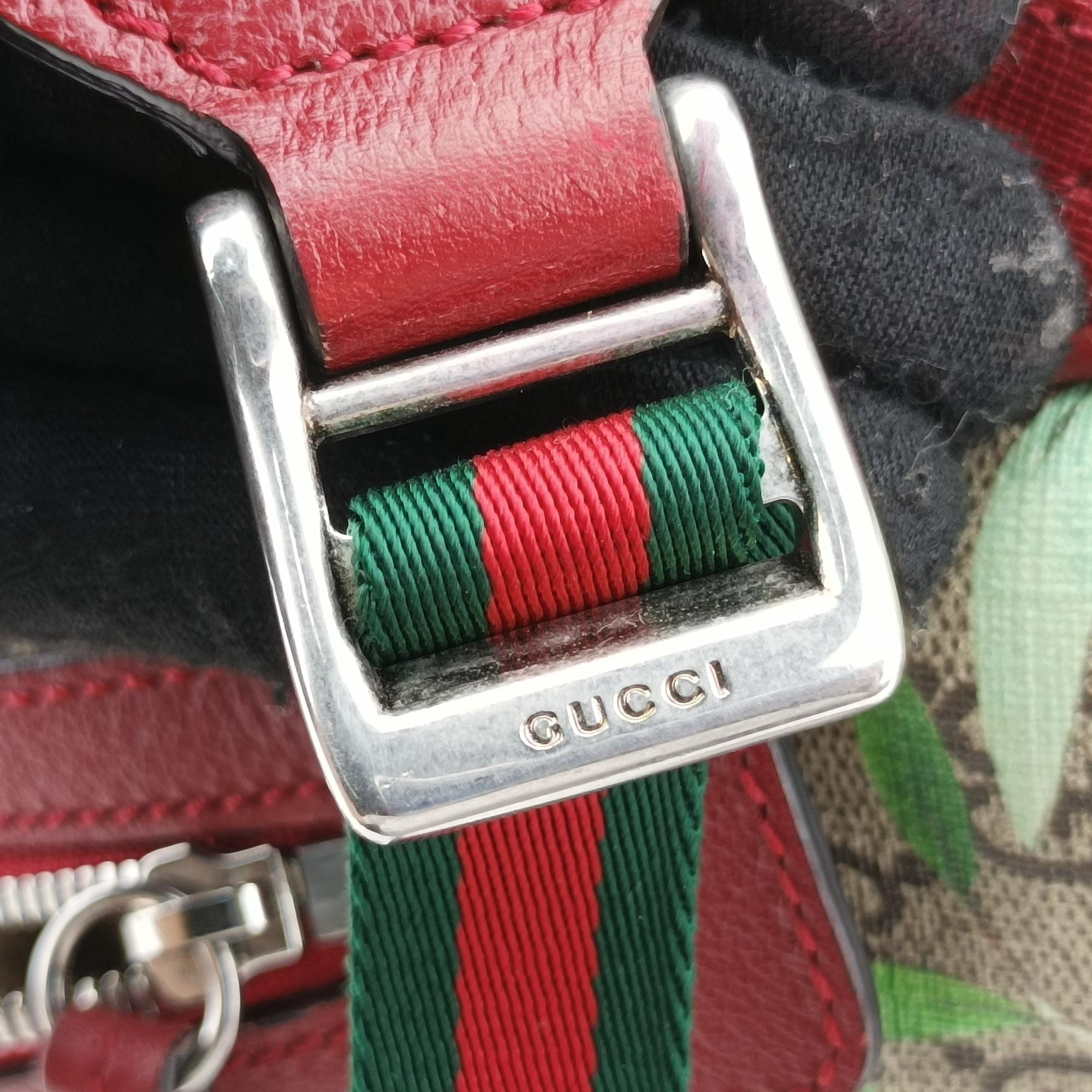 グッチ Gucci リュック/バックパック レディース GGスプリームティアン ベージュ×レッド×マルチ PVCコーティングキャンバス×レザー 427042 I021373812