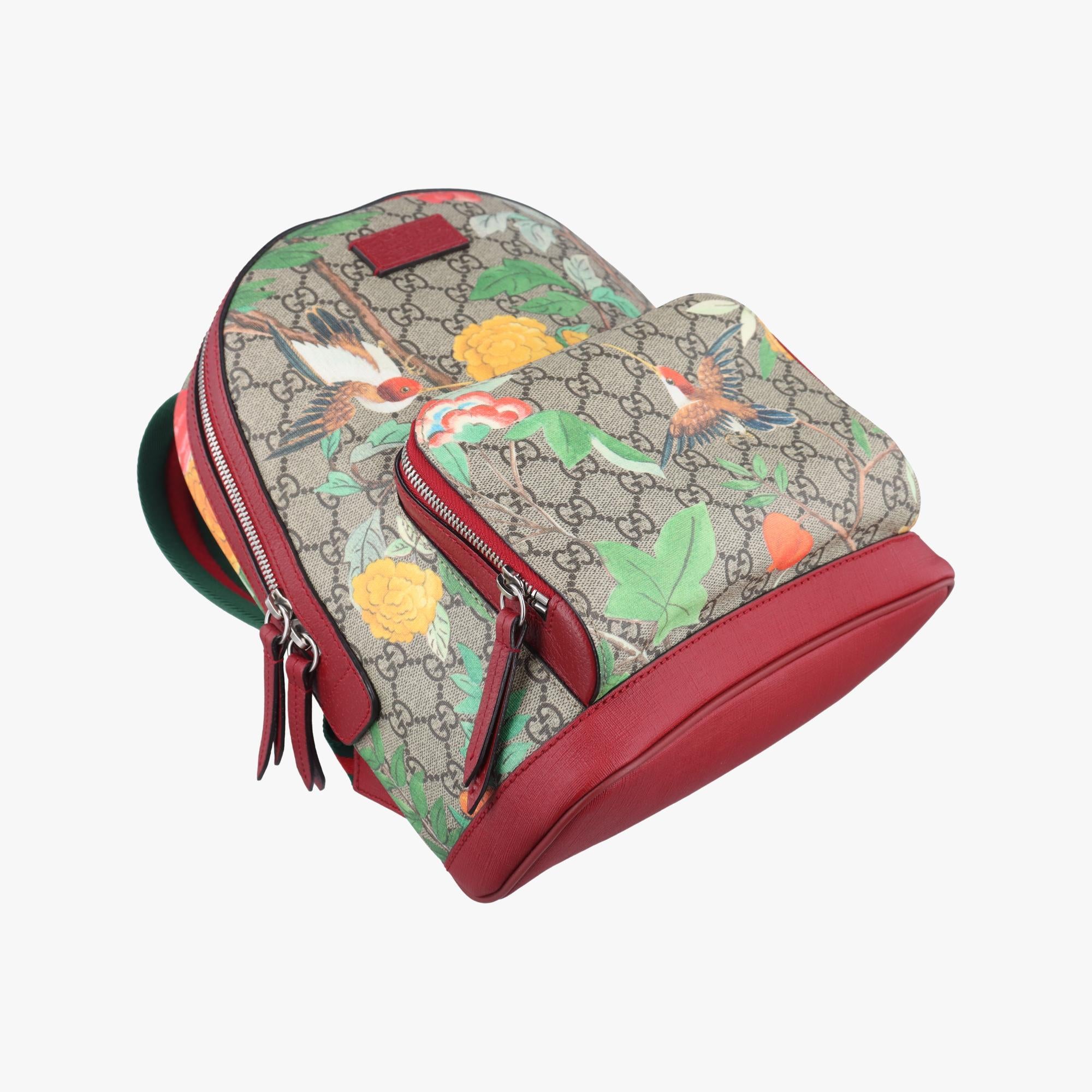 グッチ Gucci リュック/バックパック レディース GGスプリームティアン ベージュ×レッド×マルチ PVCコーティングキャンバス×レザー 427042 I021373812