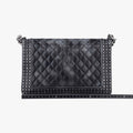 シャネル Chanel ショルダーバッグ レディース ボーイシャネル グレー ラムスキン A92409 19867311