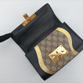 グッチ Gucci ショルダーバッグ レディース パドロック ベージュ×ブラック PVCコーティングキャンバス×レザー 432182 I022957987