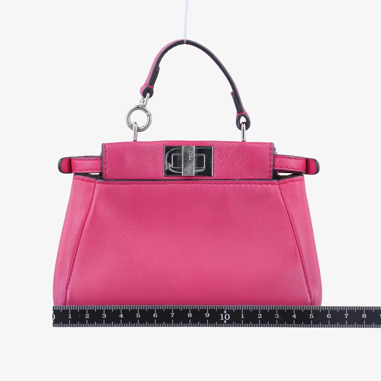 フェンディ Fendi ショルダーバッグ レディース マイクロ ピーカブー ローズ レッド レザー 8M0355-K47-169-8241